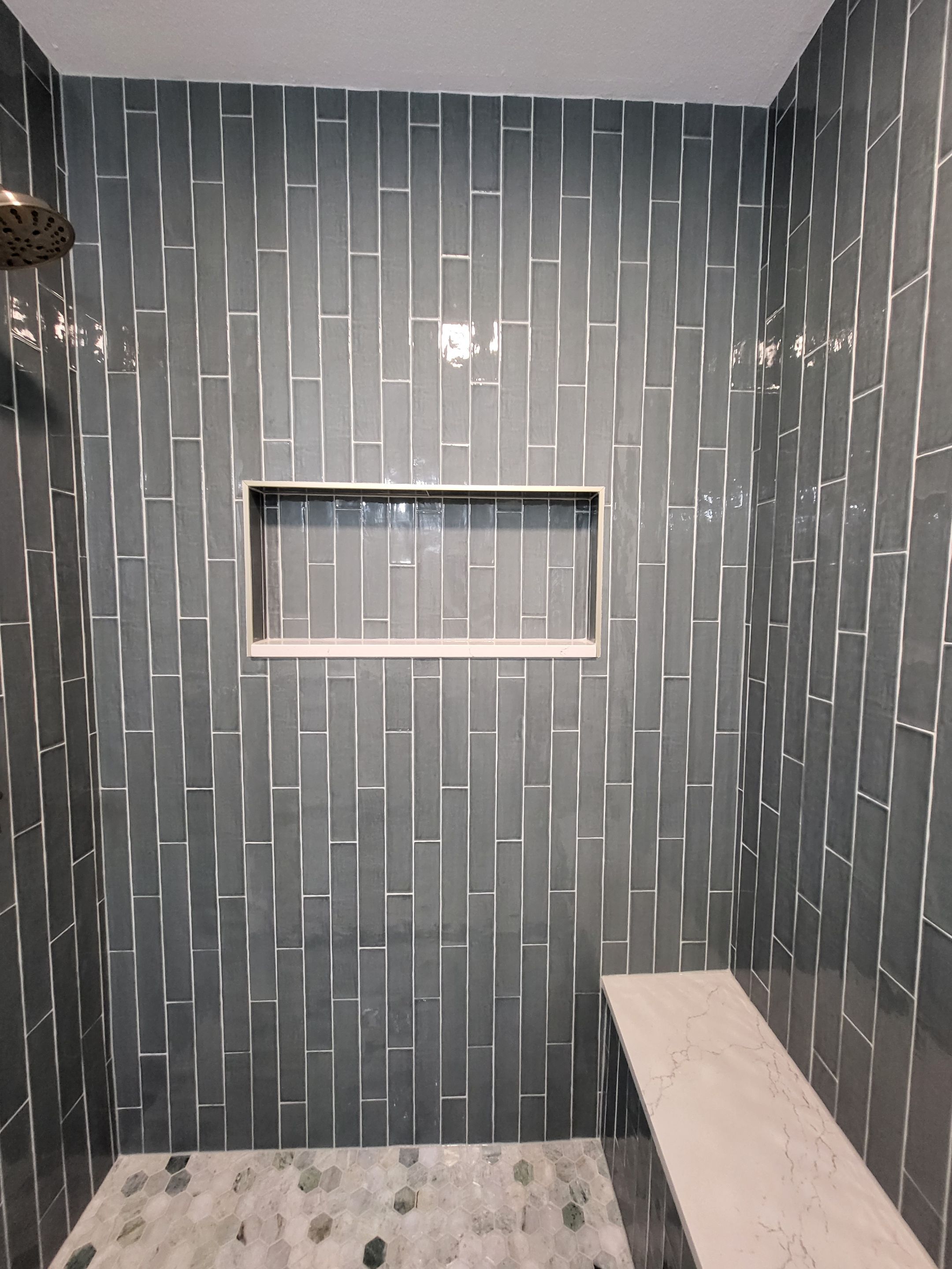 Northwood Bathroom Remodel with Vertical Stack Tile Shower by Legacy Bath and Kitchen