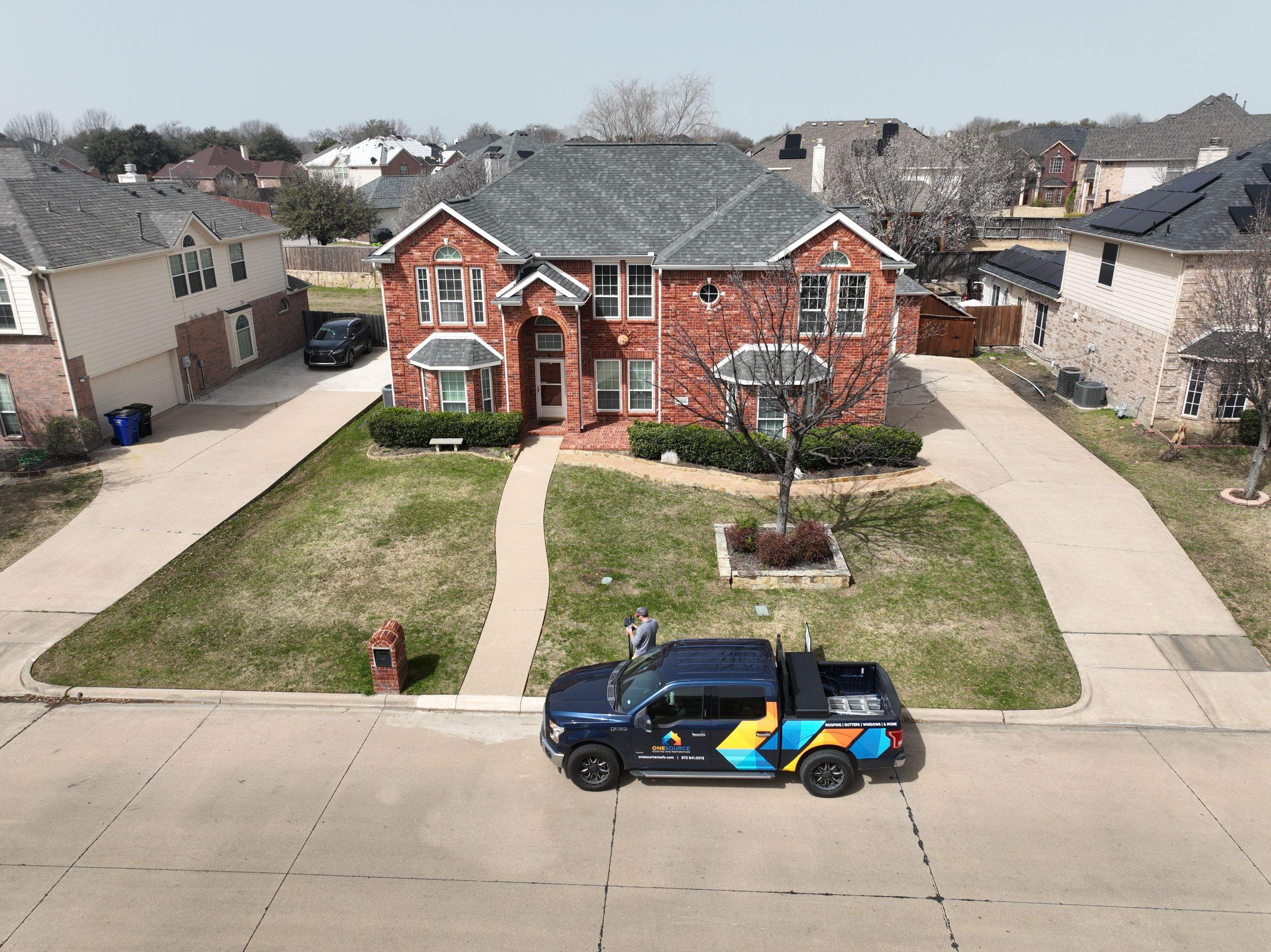 Residential Roofing Installation using CertainTeed Landmark MaxDef Georgetown Grey by OneSource Roofing and Restoration