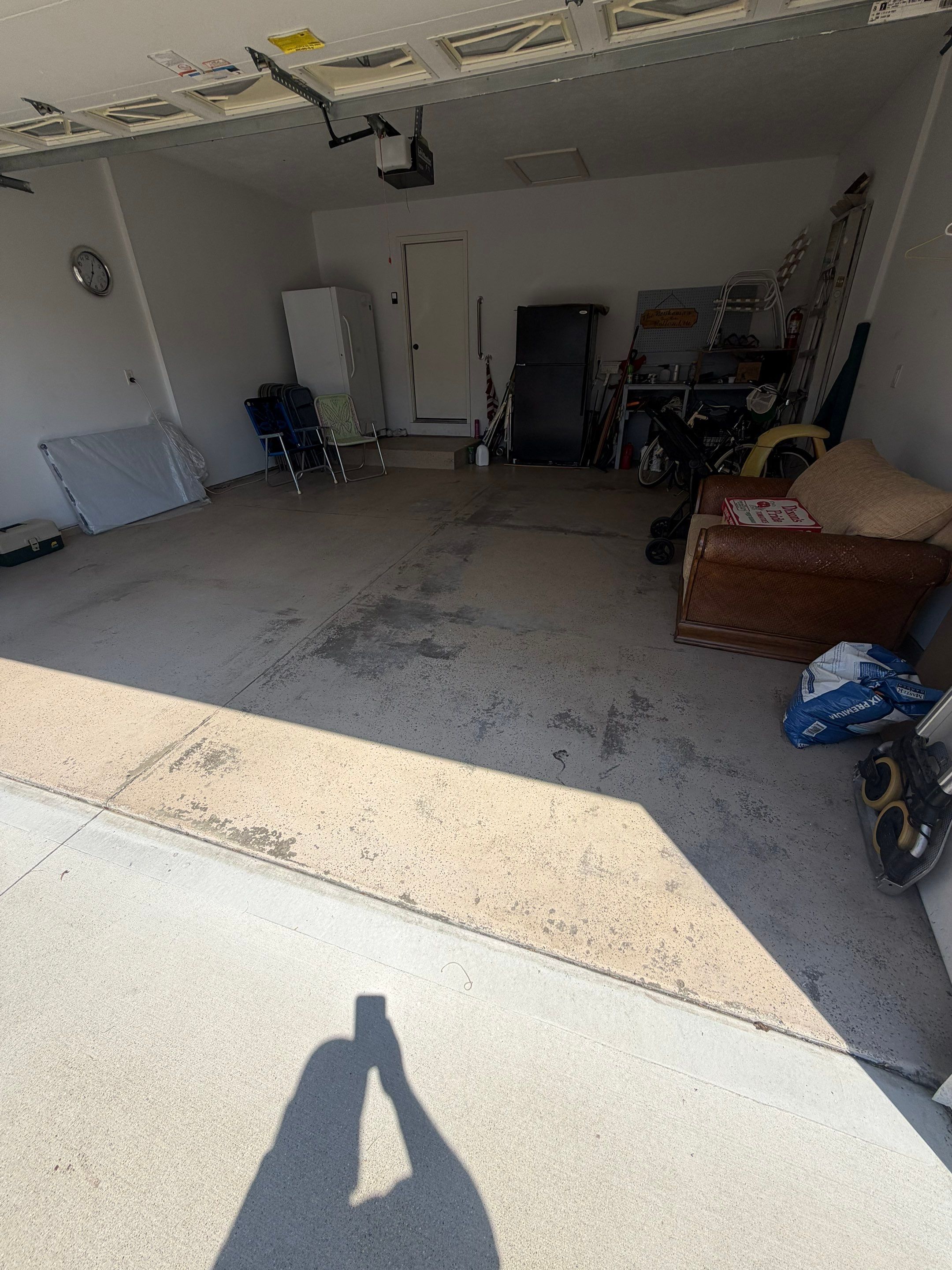 Custom Grey and White Speckled Epoxy Garage Floor in Holland by Gordon Painting