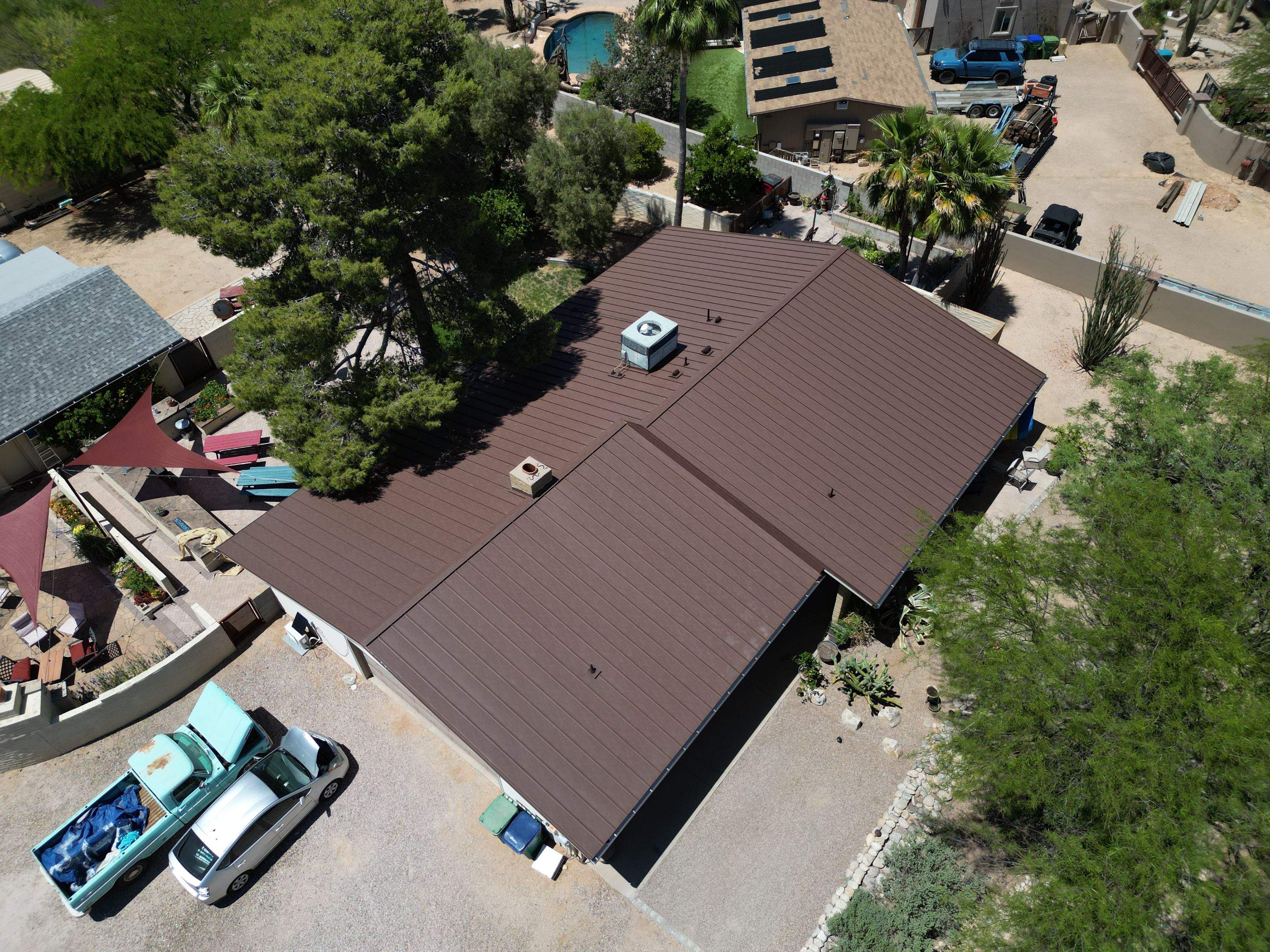 Weathered Rust Standing Seam by Reimagine Roofing