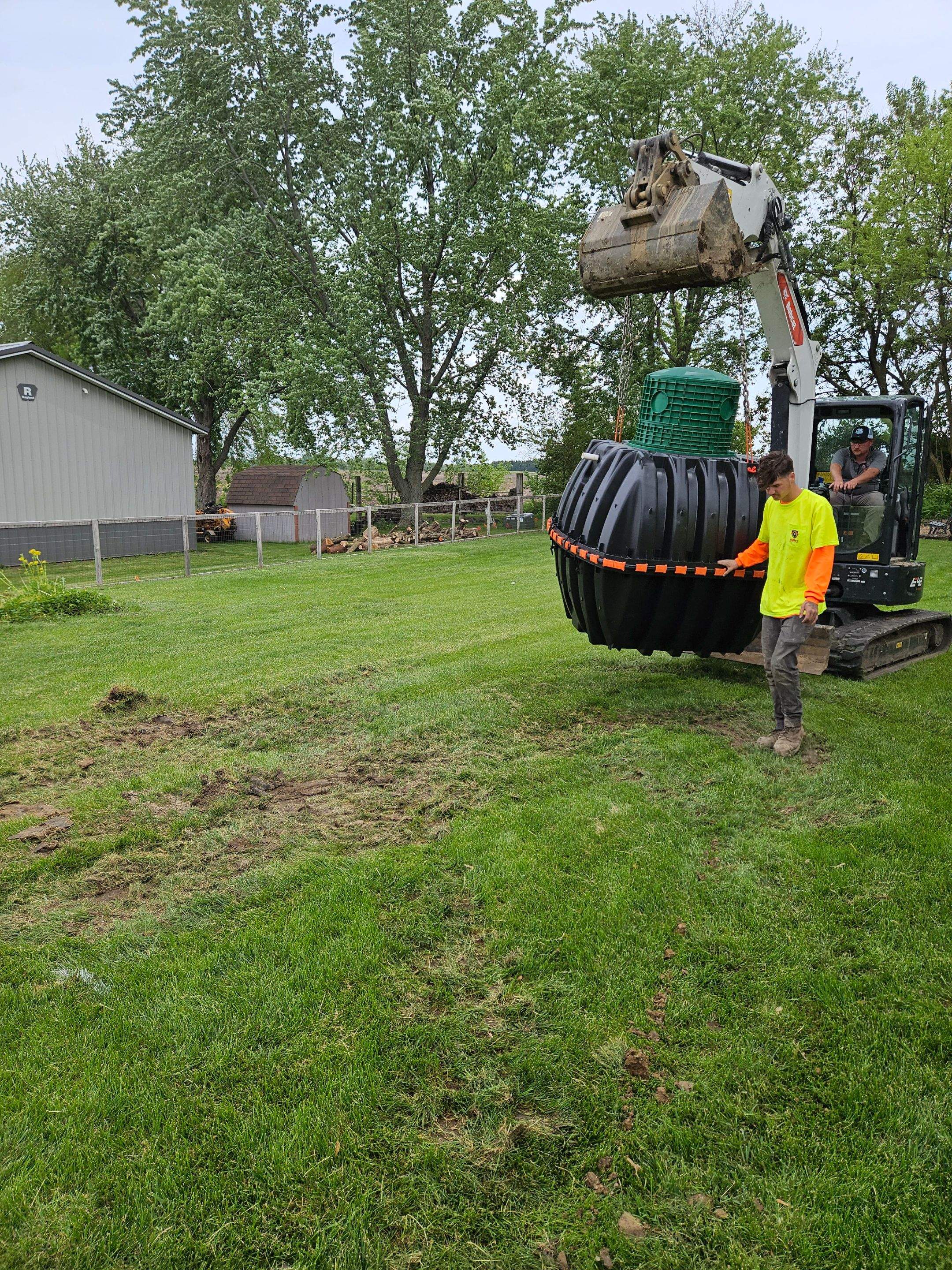 Septic System Installation with Aeration System and Chambers by Allied Water Services