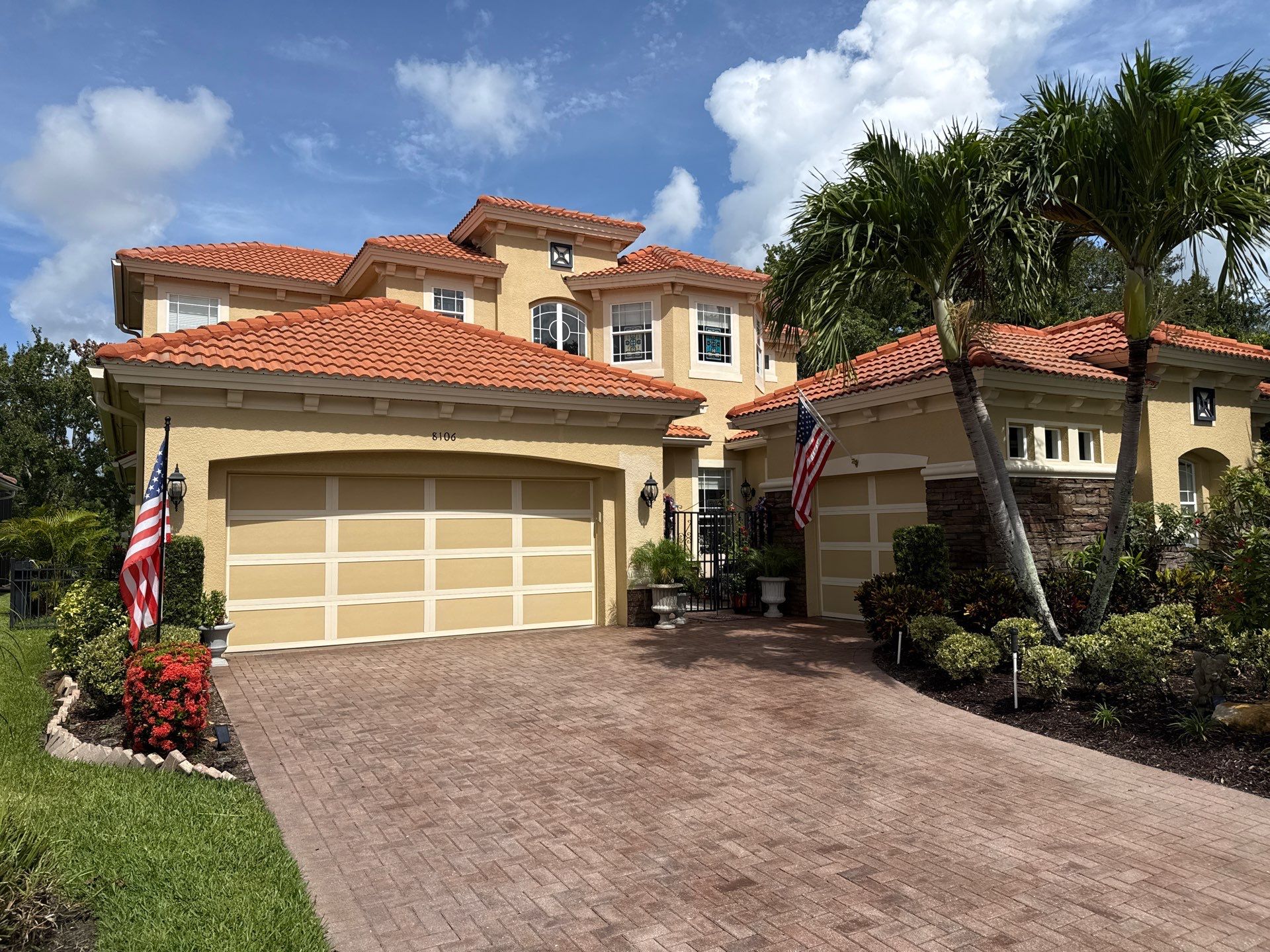 Soft Wash Tile Roof Cleaning in Sonoma Community, Sarasota, FL by Sunshine AquaWash