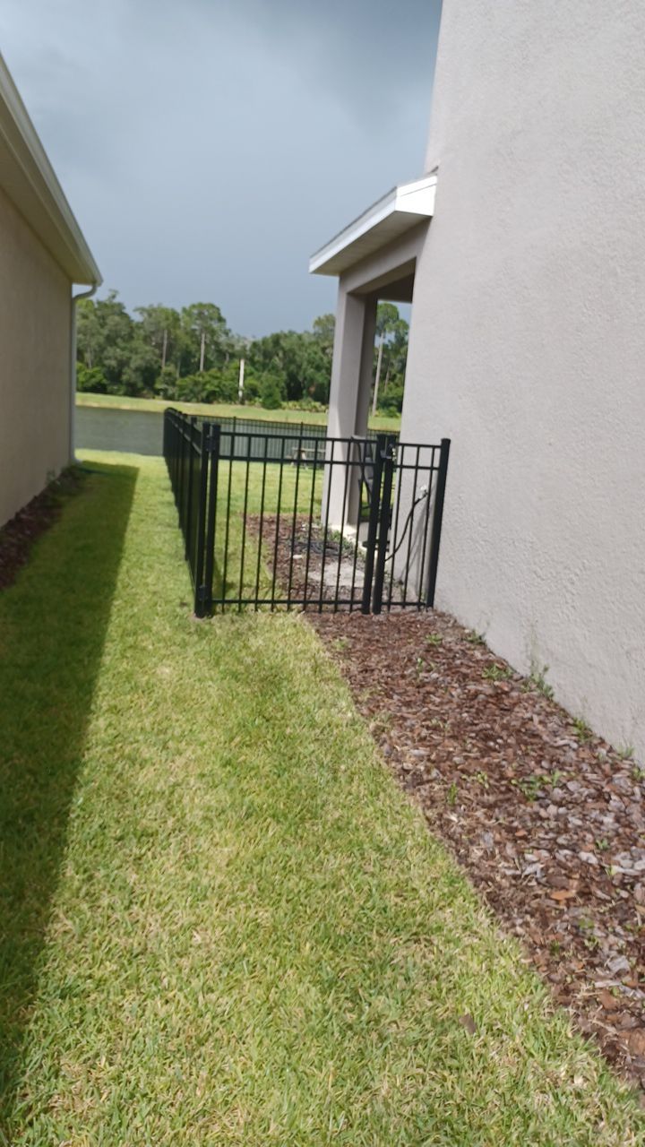Sarasota, FL 4ft. Tall 3-Rail Black Aluminum Fence by Asap fence and gates, LLC