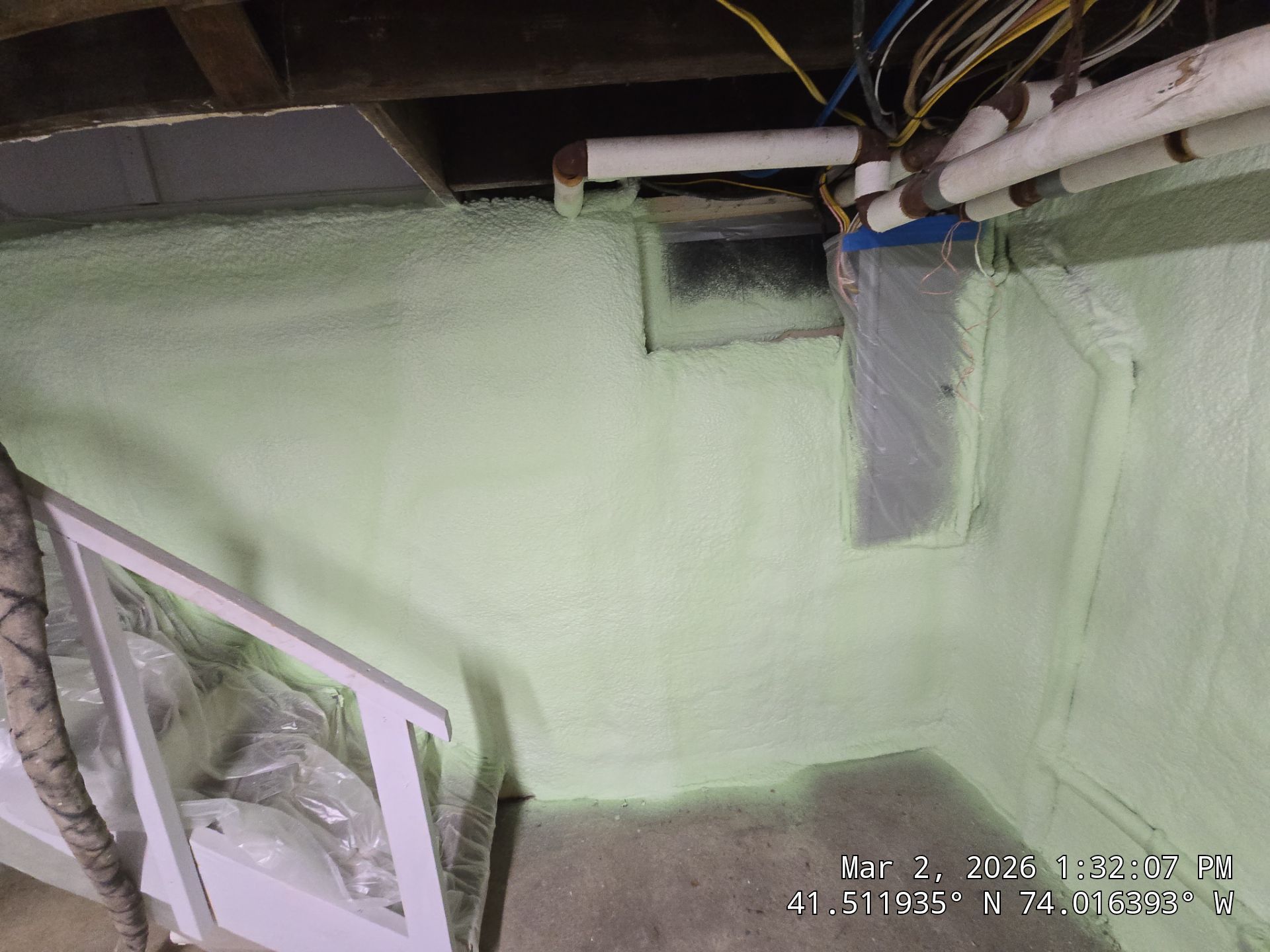 Attic Insulation using open cell spray foam by NYS Foam & Energy