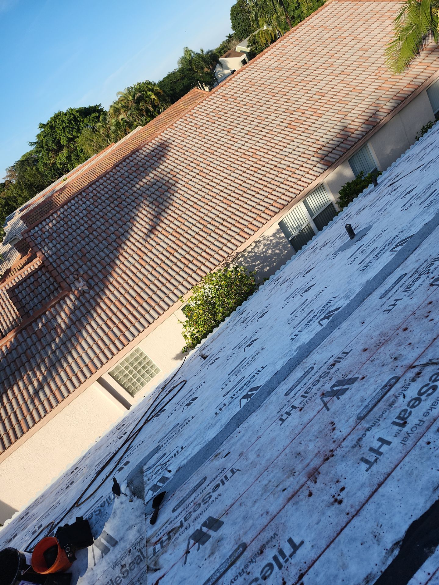 Concrete Tile Roof Replacement and Wood Decking Repair in Boca Raton by Aastro Roofing