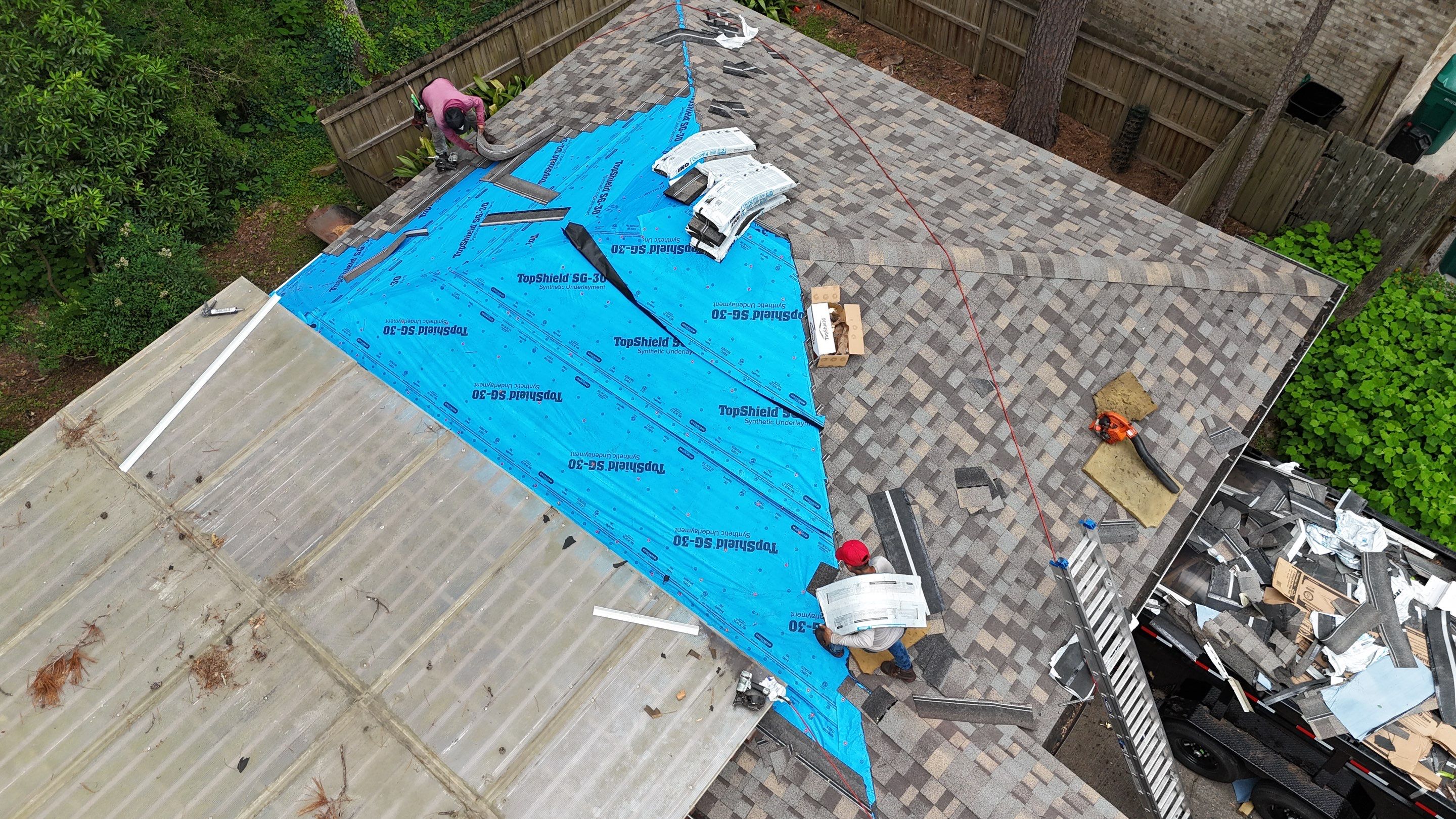 Residential Roofing Installation using IKO Dynasty by Core Four Roofing