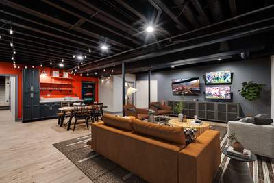 Basement Remodel using Open Ceiling at the Murphy's