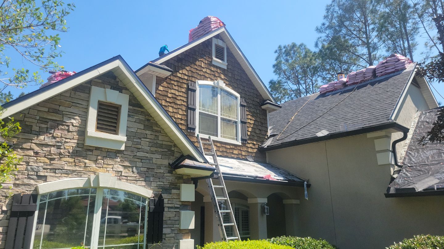 Residential Roofing Installation using Owens Corning TruDefinition Duration Shingles by Galaxy Builders, Inc.