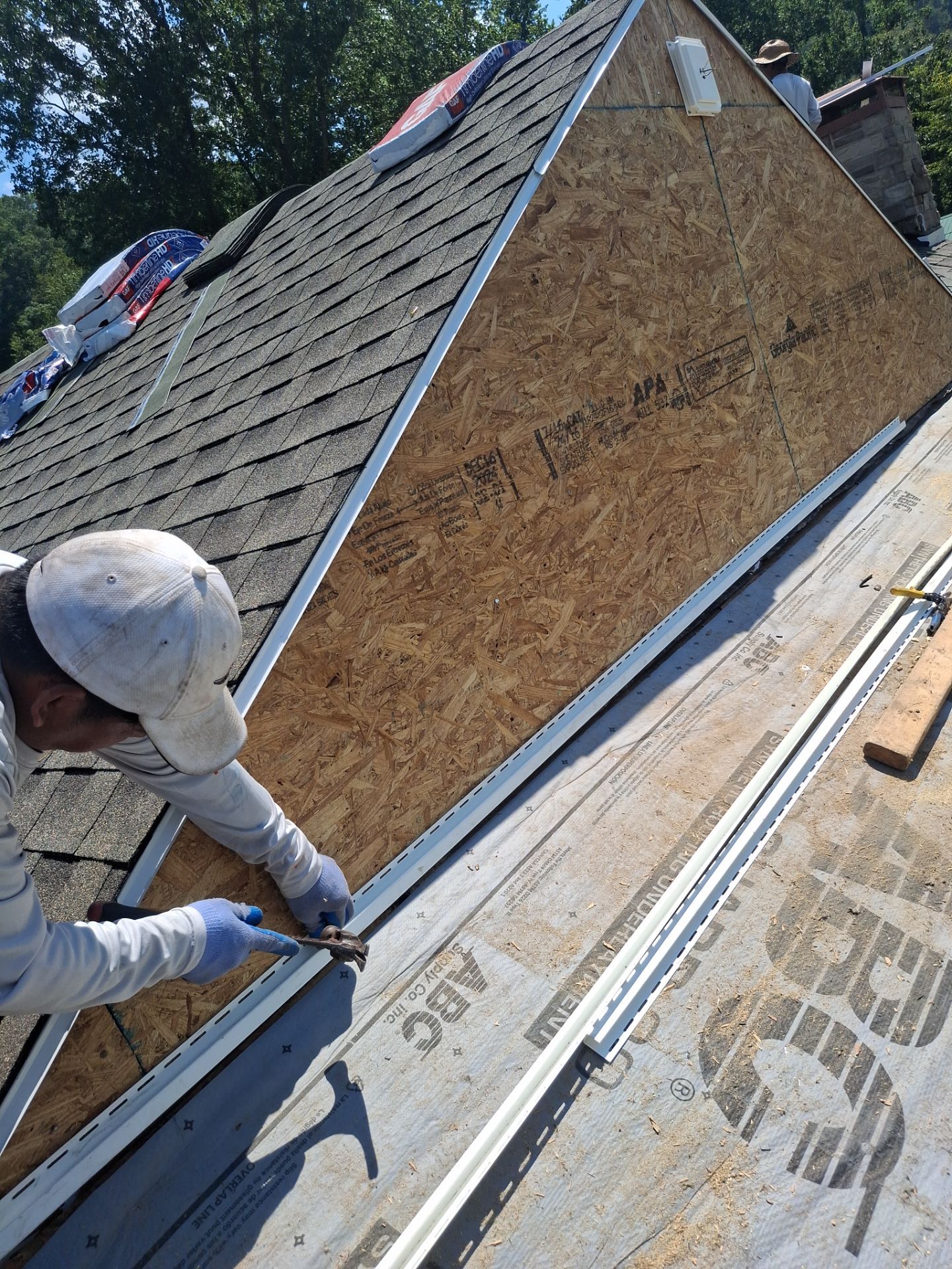 Residential Roofing Installation using GAF Timberline HDZ Weatherer Wood by Rainstoppers Roofing
