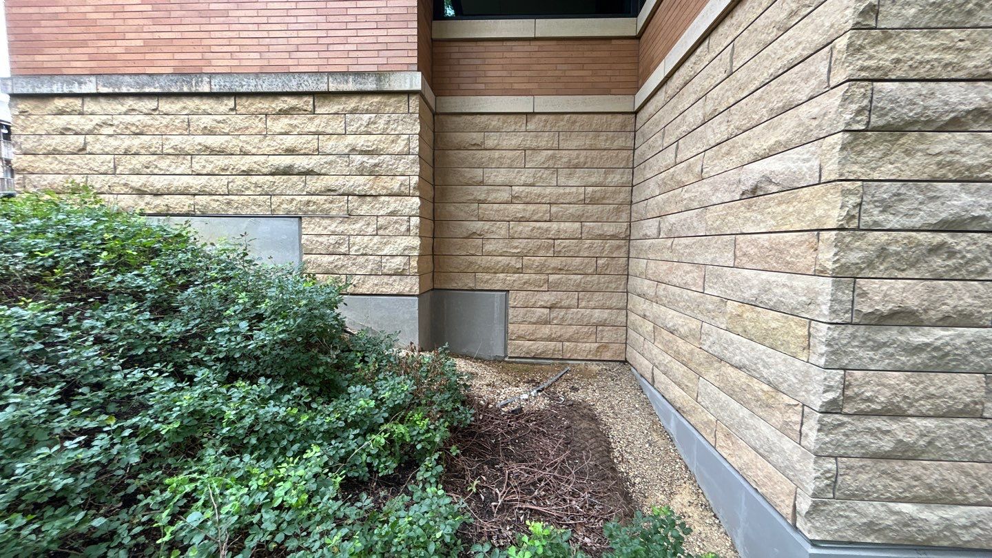 natural stone using Algaecide, soft wash soap by Northern Power Washing LLC.