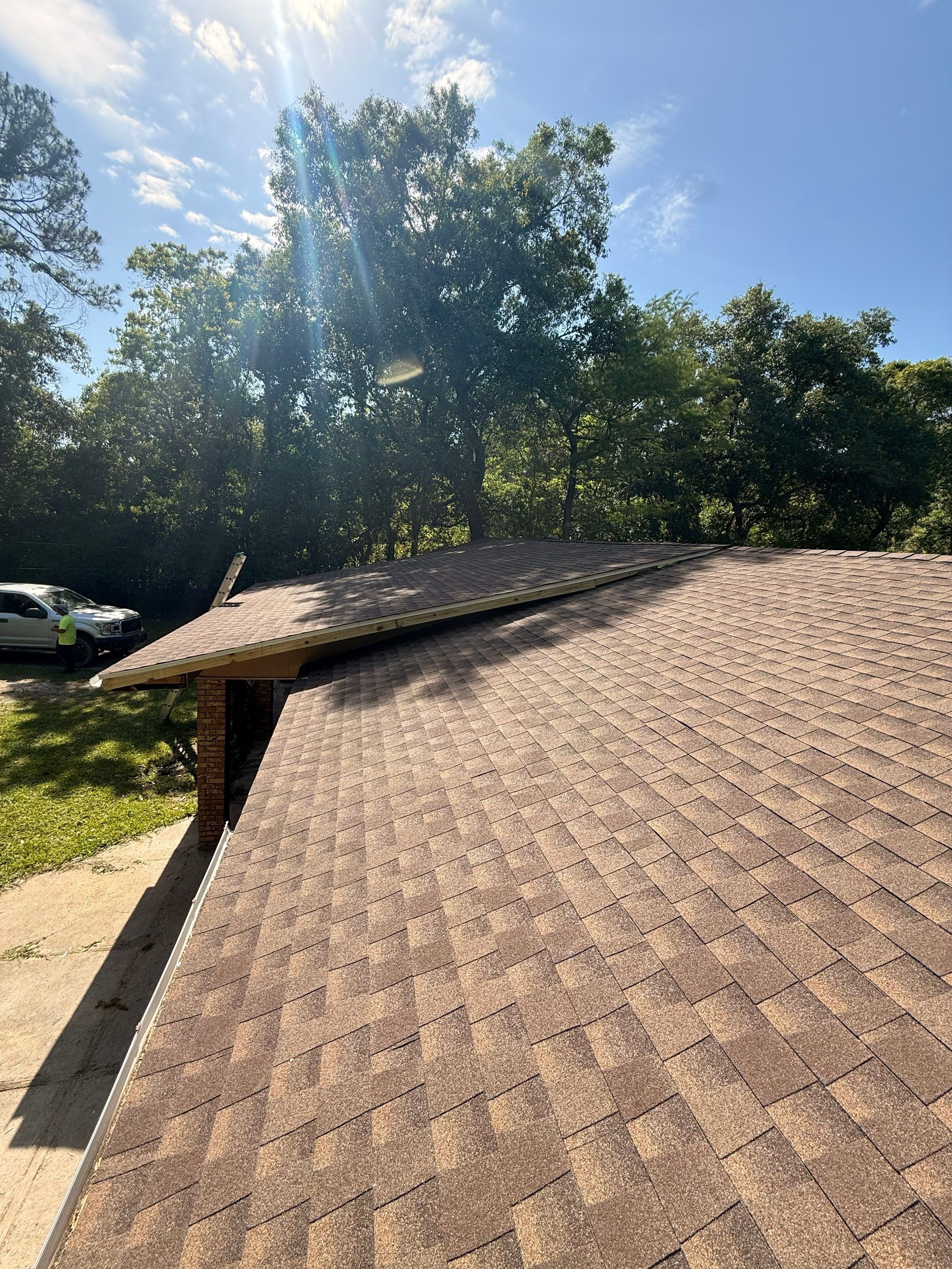 Full Residential Roof Replacement and Structural Repair in Long Beach using GAF HDZ BARKWOOD by Frontline Roofing