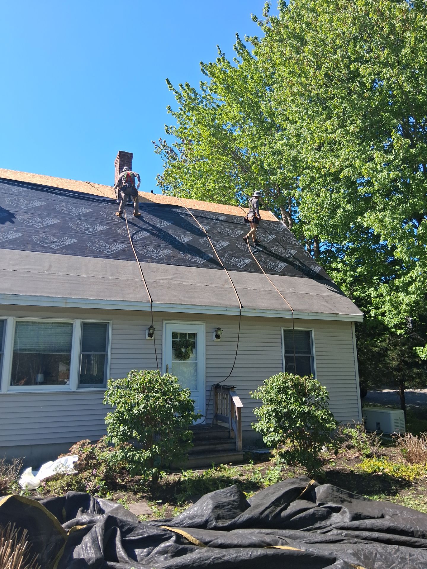 Complete Residential Roofing Installation and Chimney Reflash in Ogunquit by Tall pine roofing