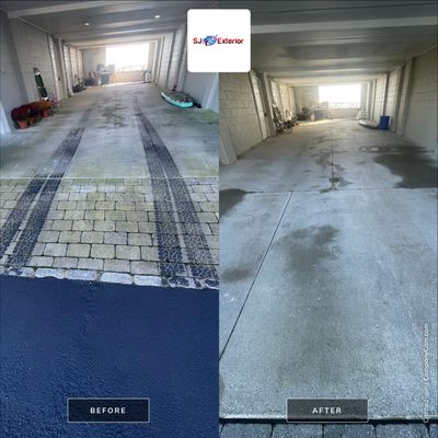 Pavers Cleaned & Concrete Cleaning