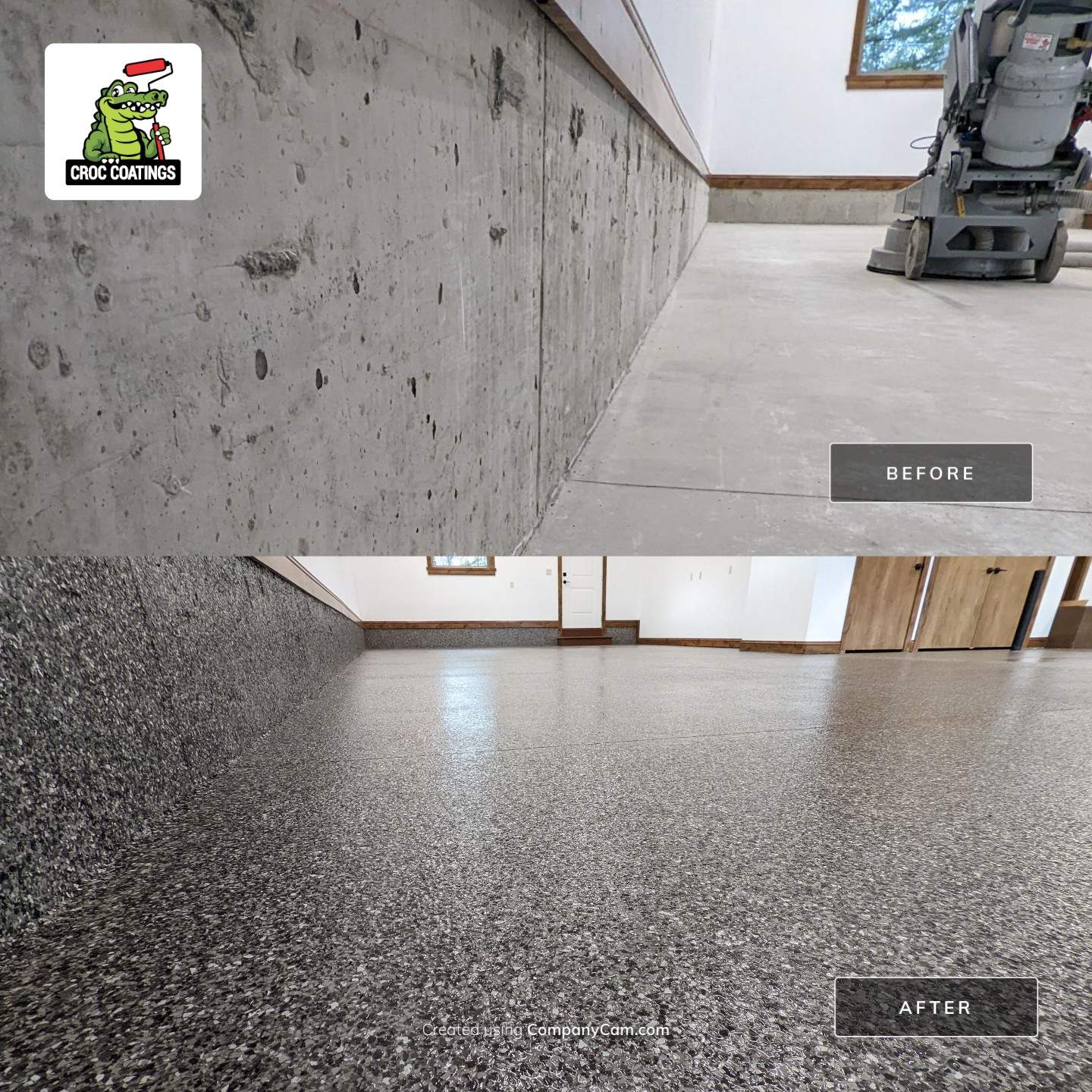 Garage Transformation using Silver Creek and the Penntek Evolution System by Croc Coatings, LLC