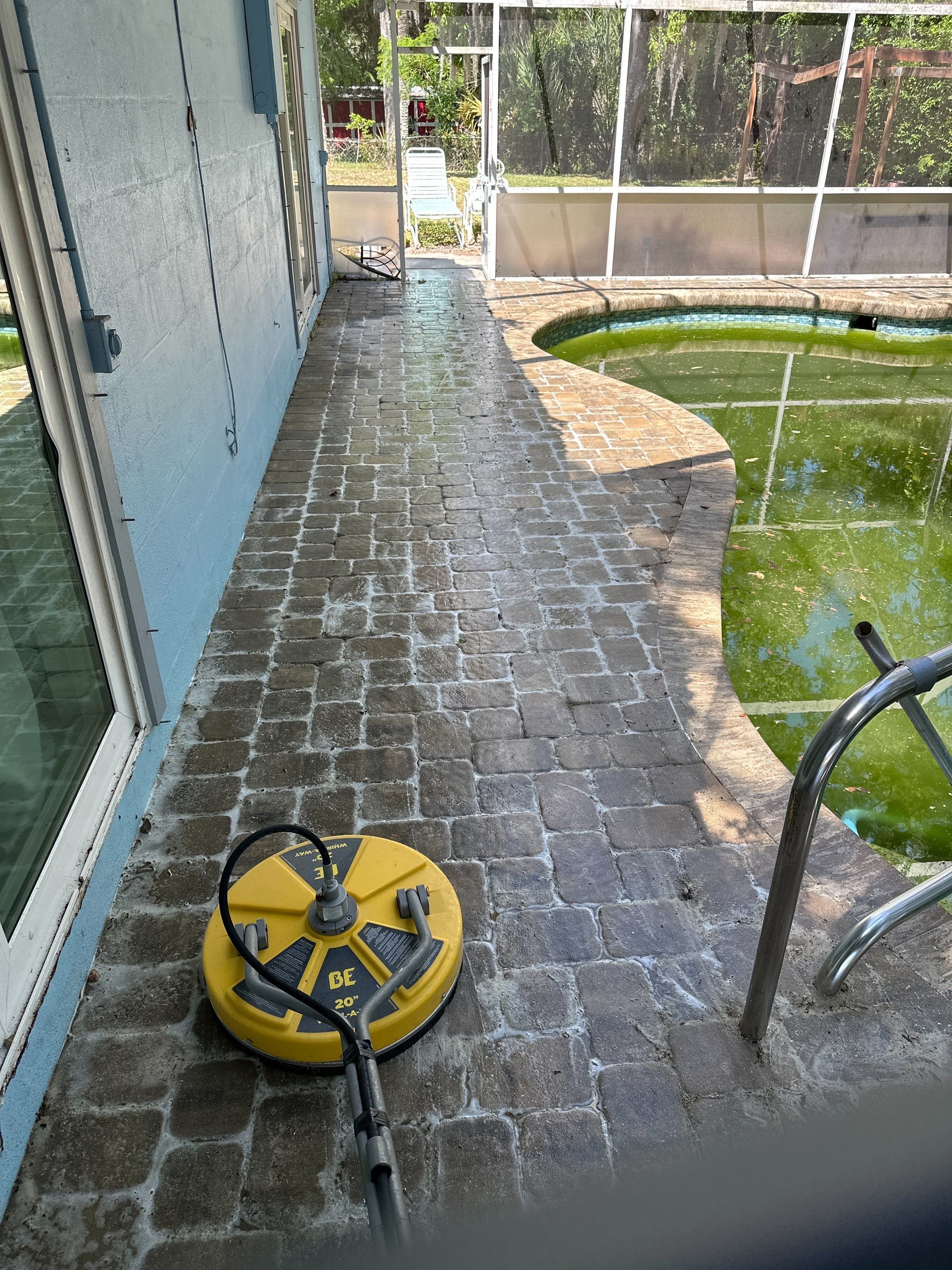 Paver Pool Deck Cleaning in Fair Oaks, Bradenton, FL | Sunshine AquaWash by Sunshine AquaWash