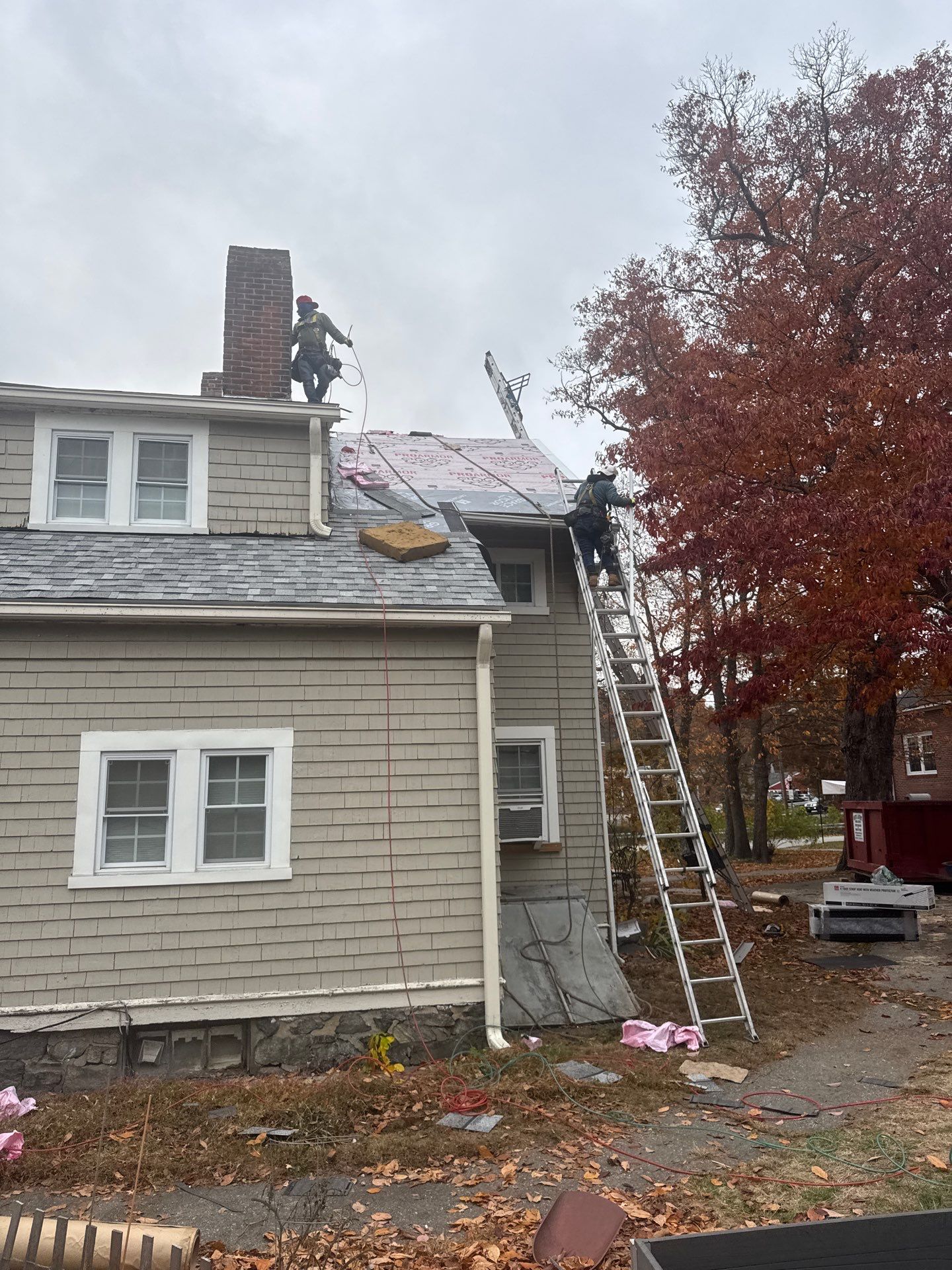 Ayer Church Complete Roof with Code-Compliant Overlay & Dual Chimney Restoration by Mighty Dog Roofing of Greater Middlesex County
