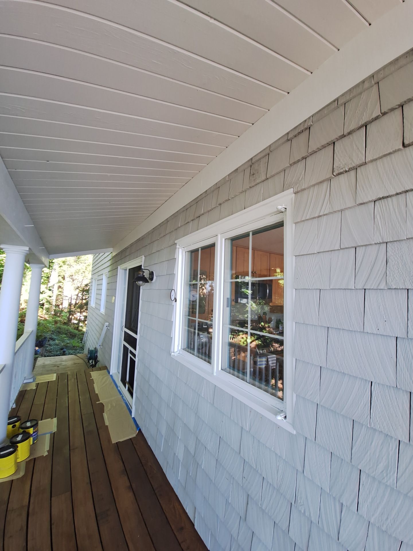 Lakefront Deck Pressure Washing, Exterior Wood Staining, and Painting in West Olive MI by Gordon Painting