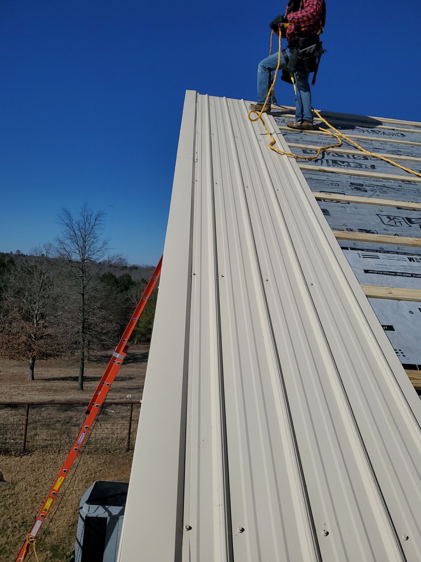 Residential Metal Roof Replacement using Reed's Metals: 26 GA. Colored Residential Metal Panels (Ivory) by Hostetler Roofing