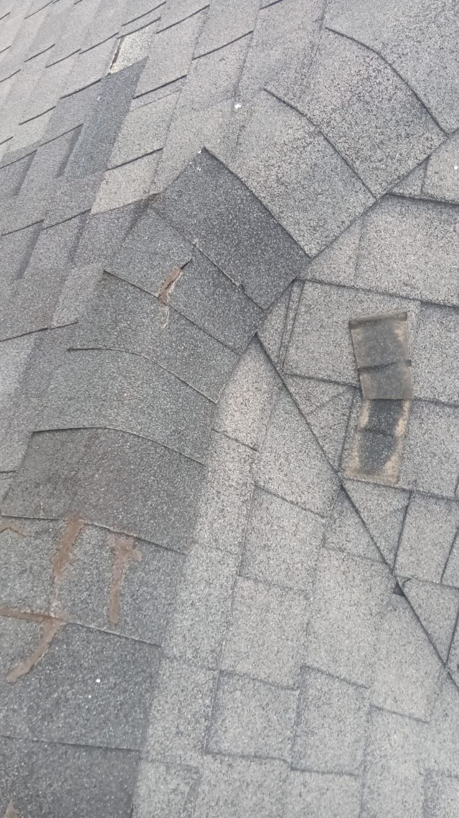 Hail Damage using Owen's Corning Duration (Lifetime) Shingles by Roof Repair Company
