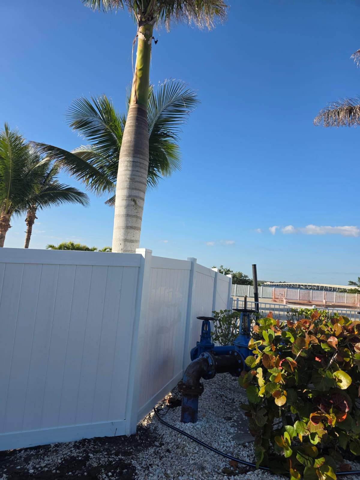 White Aluminum Railing Installation for Commercial Property in Port Charlotte by True Fence LLC