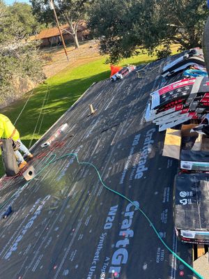 Residential Roofing Installation using Owen's Corning Duration (Lifetime) Shingles