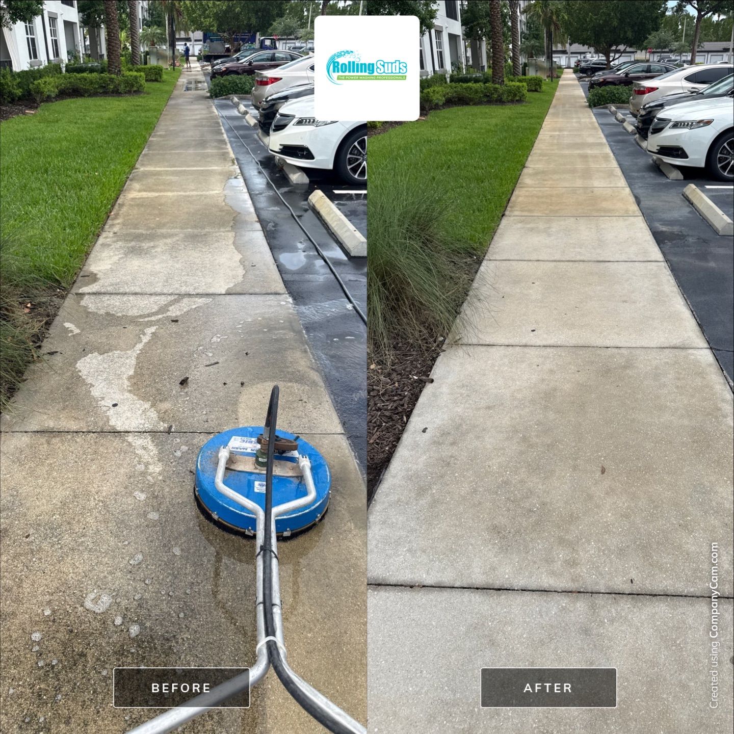 Apartment Flat Work by Rolling Suds Power Washing of Naples - Fort Myers