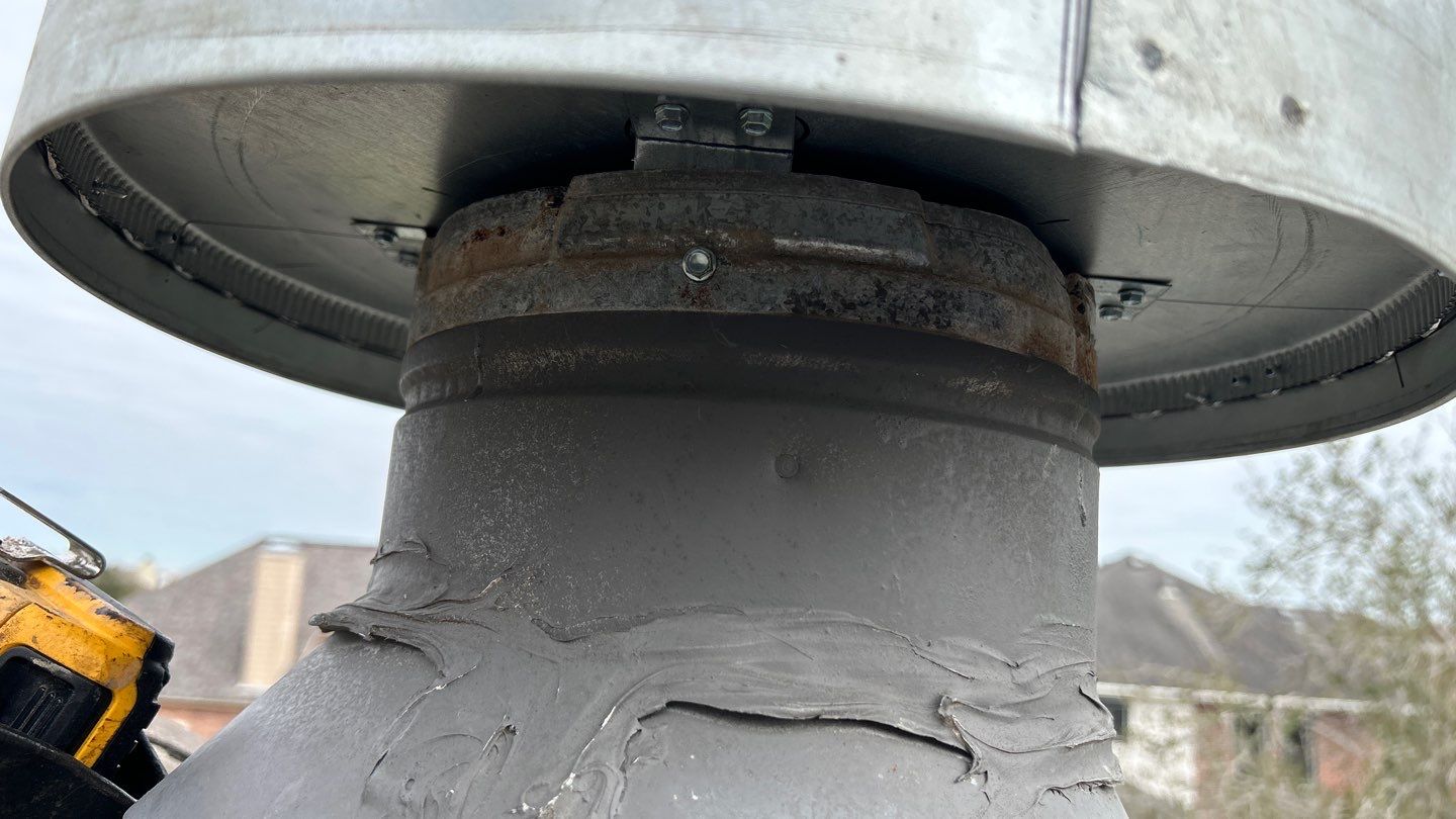 Residential Roofing Repair using Custom Fabricated Steel Spark Arrestor by Lighthouse Roofing