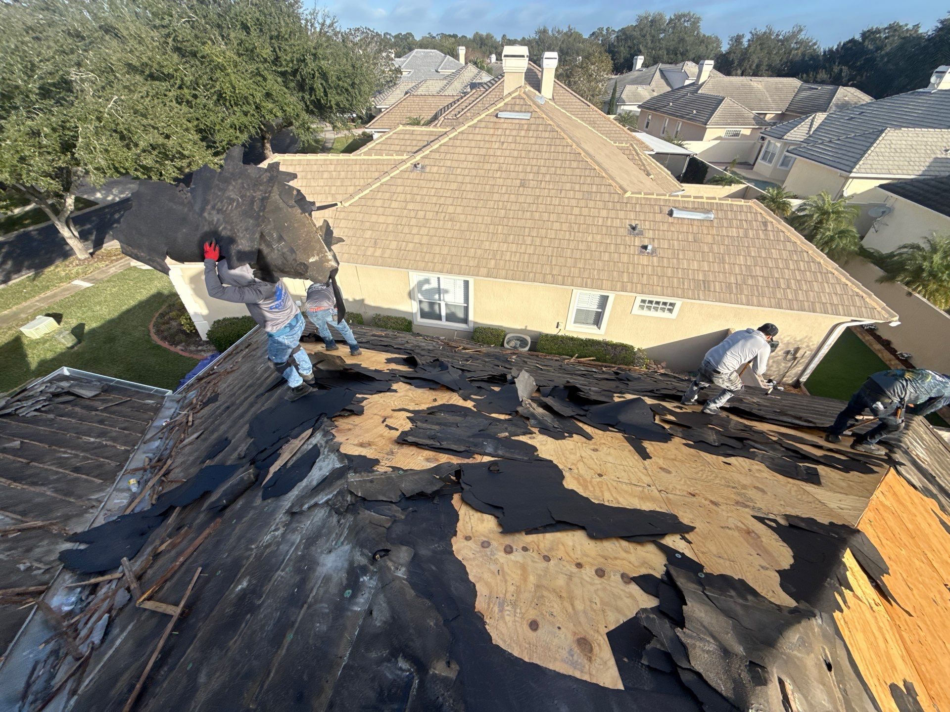Orlando Tile Roof Replacement with Crown Windsor Shake Silverado Tiles by Fortified Roofing Solutions Corp.