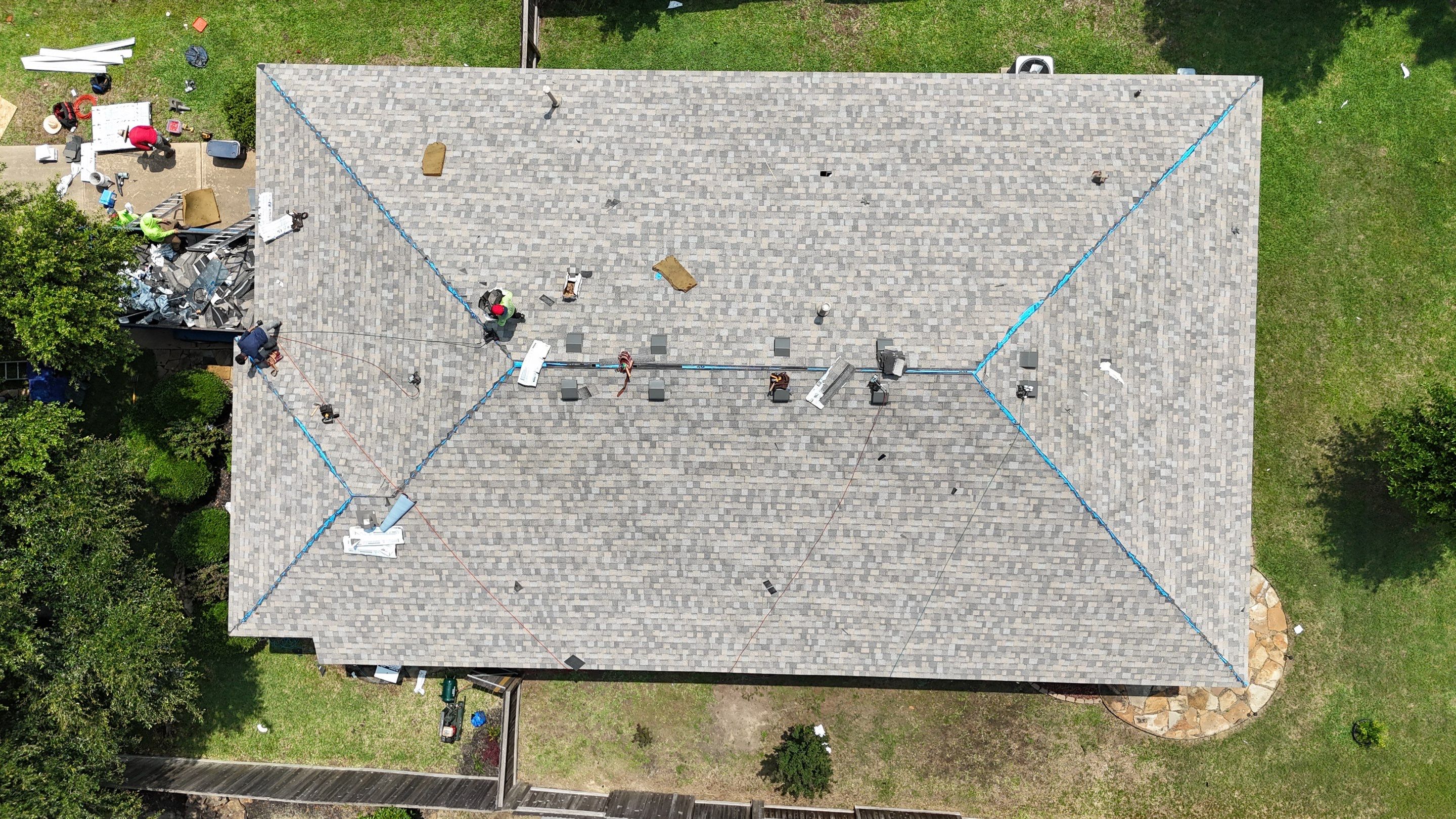 Residential Roofing & Gutter Installation using IKO Dynasty by Core Four Roofing