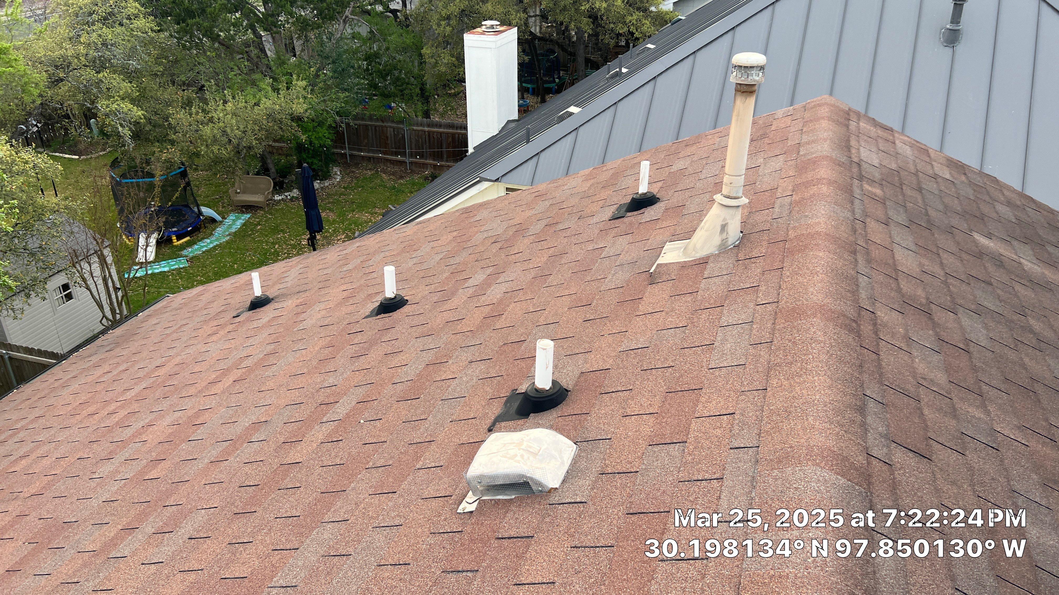 Residential Roofing Replacement and Chimney Flashing Repair in Austin by Caliber Restoration LLC