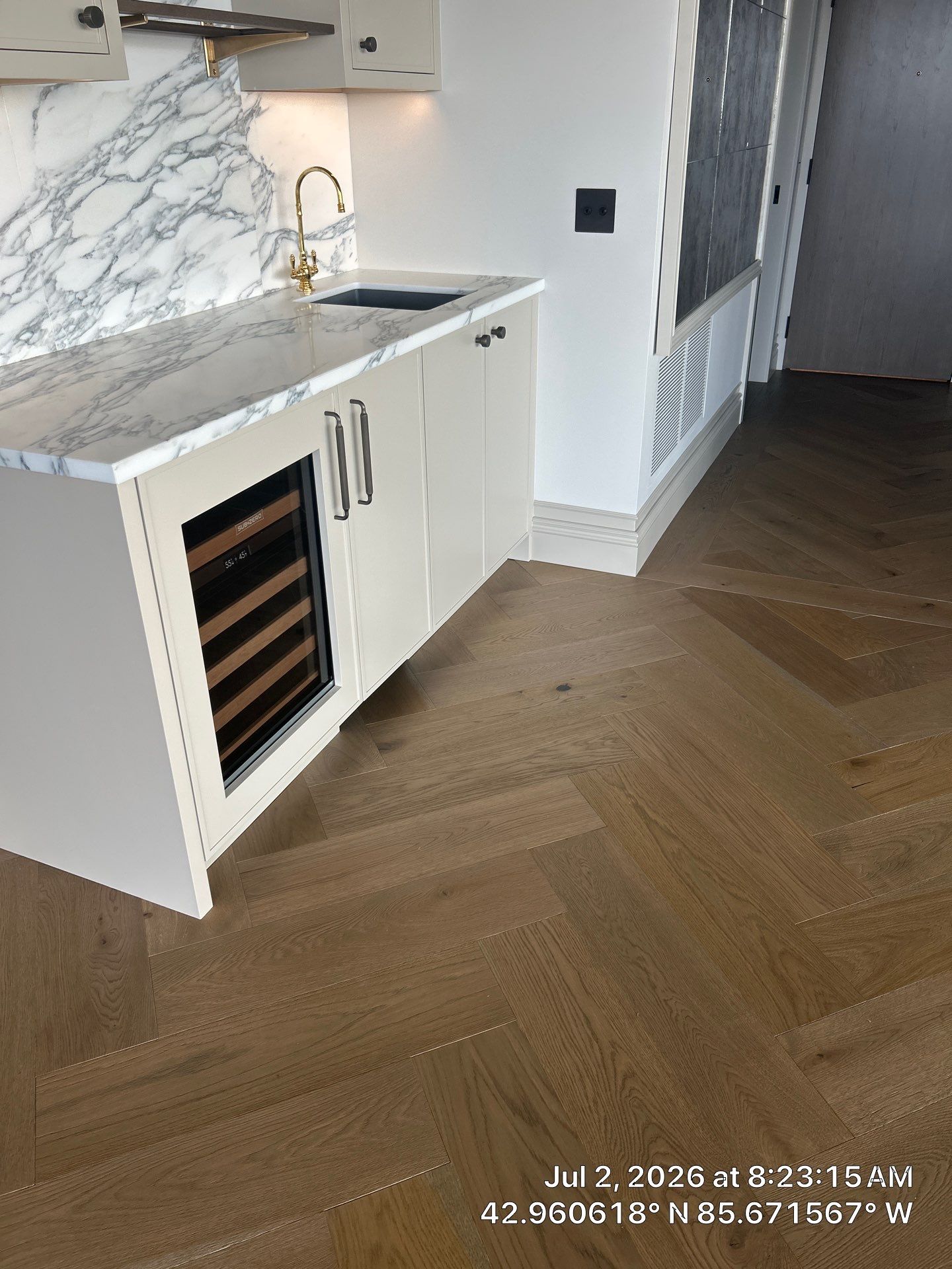 Herringbone Feature! by RTBaldwin Hardwood Floors