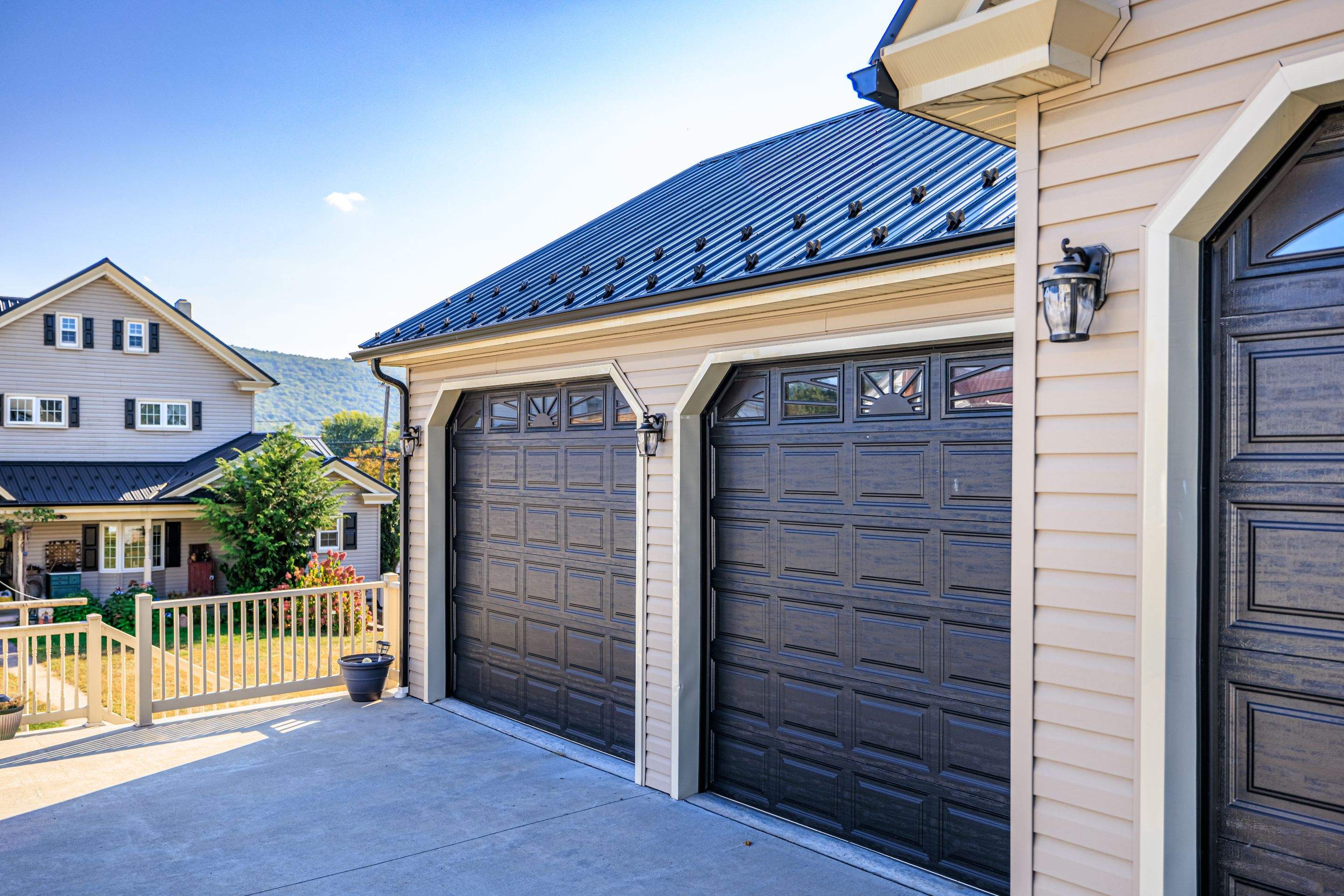 Textured Black Meal Roof by Esh Builders