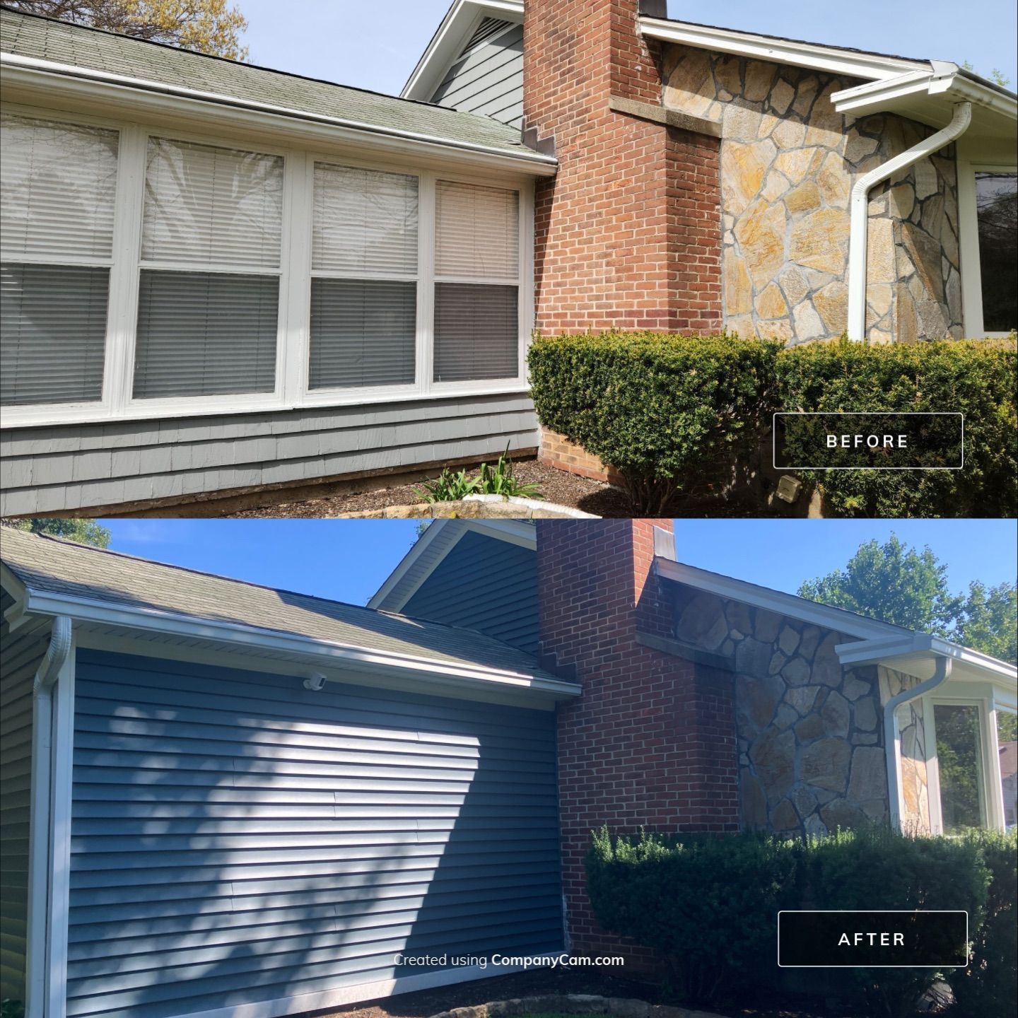 Siding using Cert Monogram D/4 x 12'6" clapboard, Pacific Blue by DiGiorgi Roofing and Siding Inc