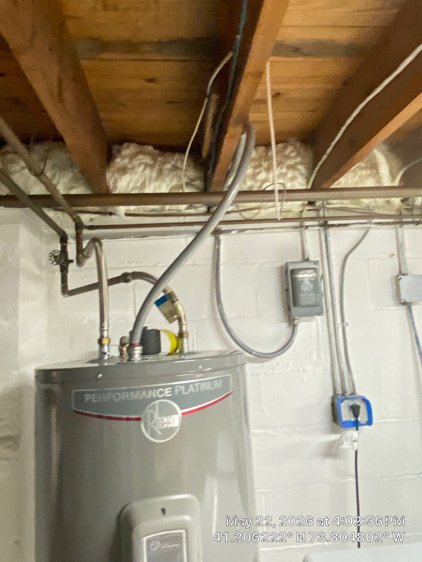 Rim Joist using open cell spray foam by NYS Foam & Energy