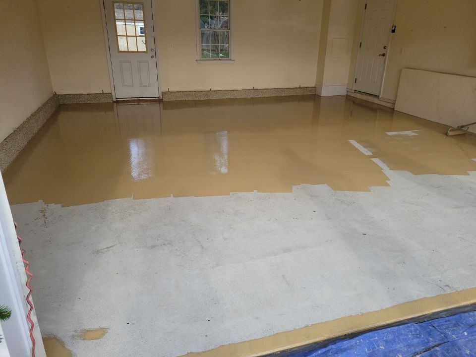 Garage Floor in Driftwood by Spectrum Painting, LLC