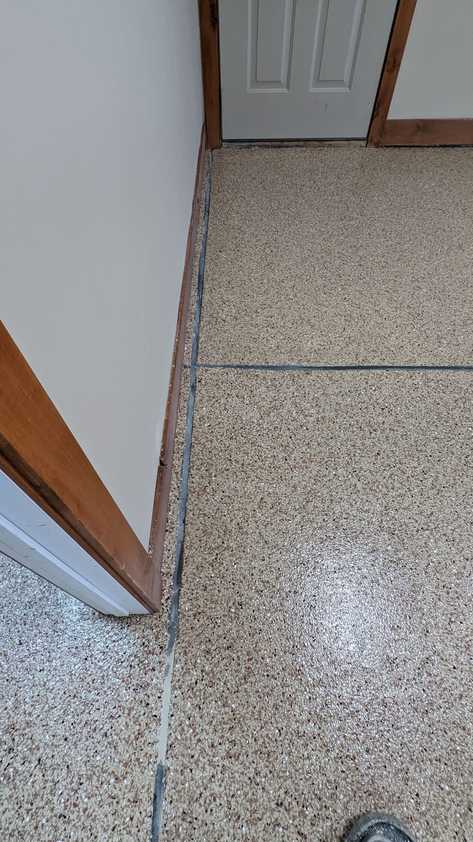 Garage Transformation using Sandstone by Croc Coatings, LLC
