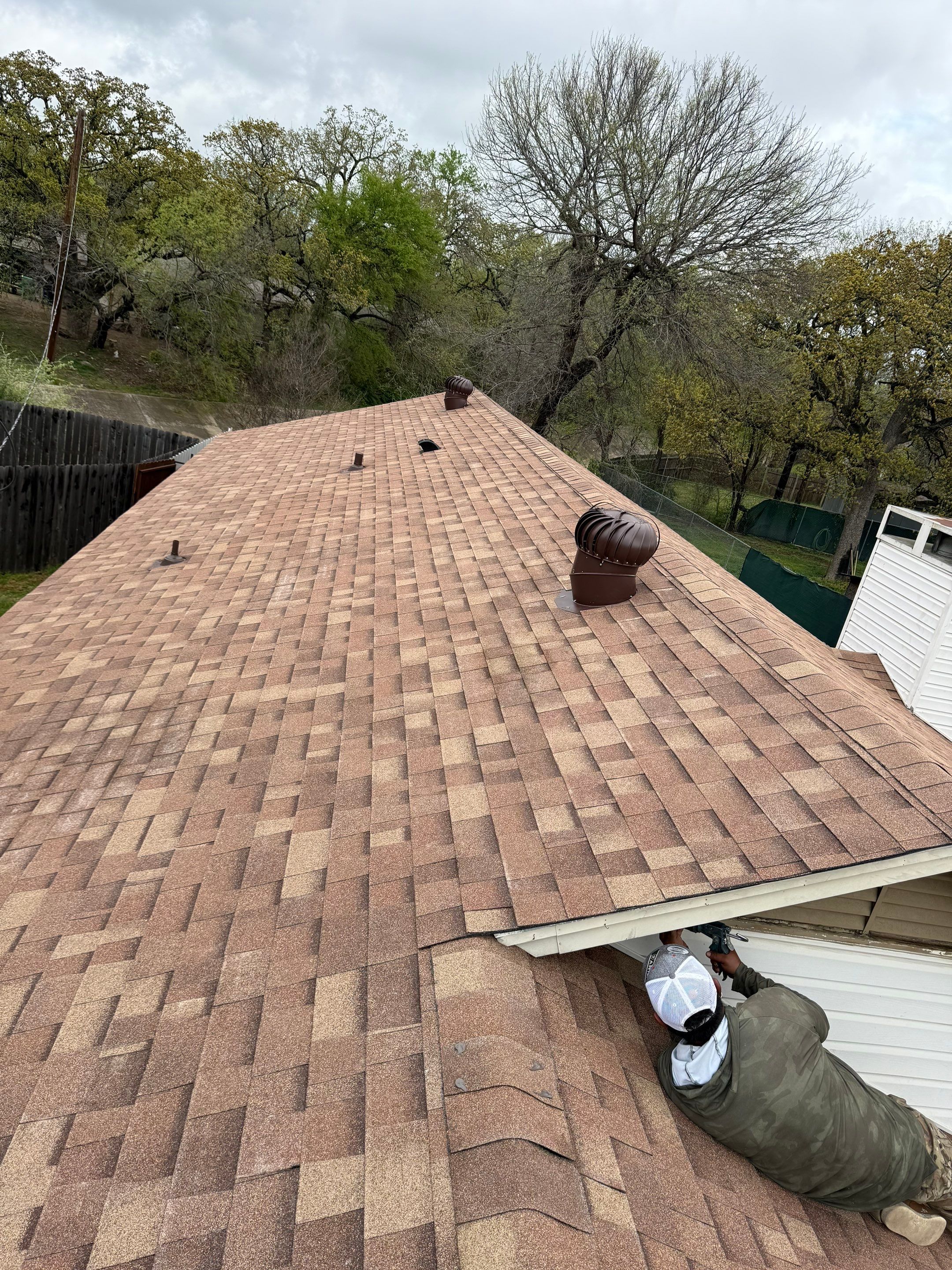 Residential Roofing Installation using Malarkey Highlander Sienna Blend by OneSource Roofing and Restoration
