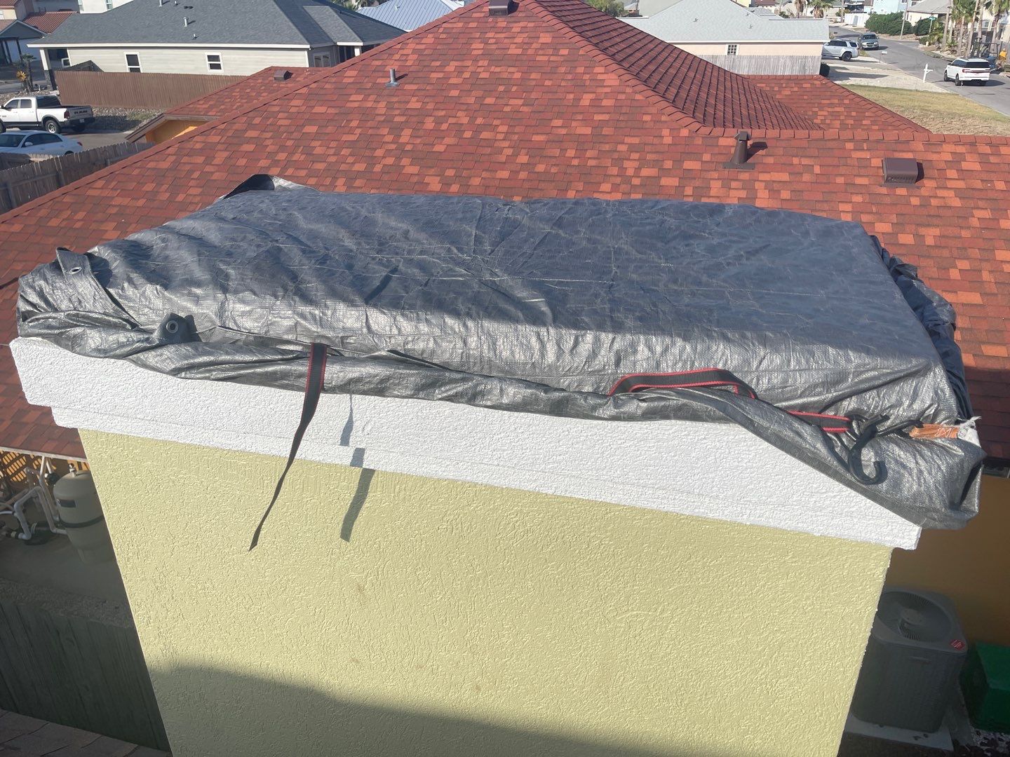 Residential Roofing Repair - Replacing Chimney Cap by Lighthouse Roofing