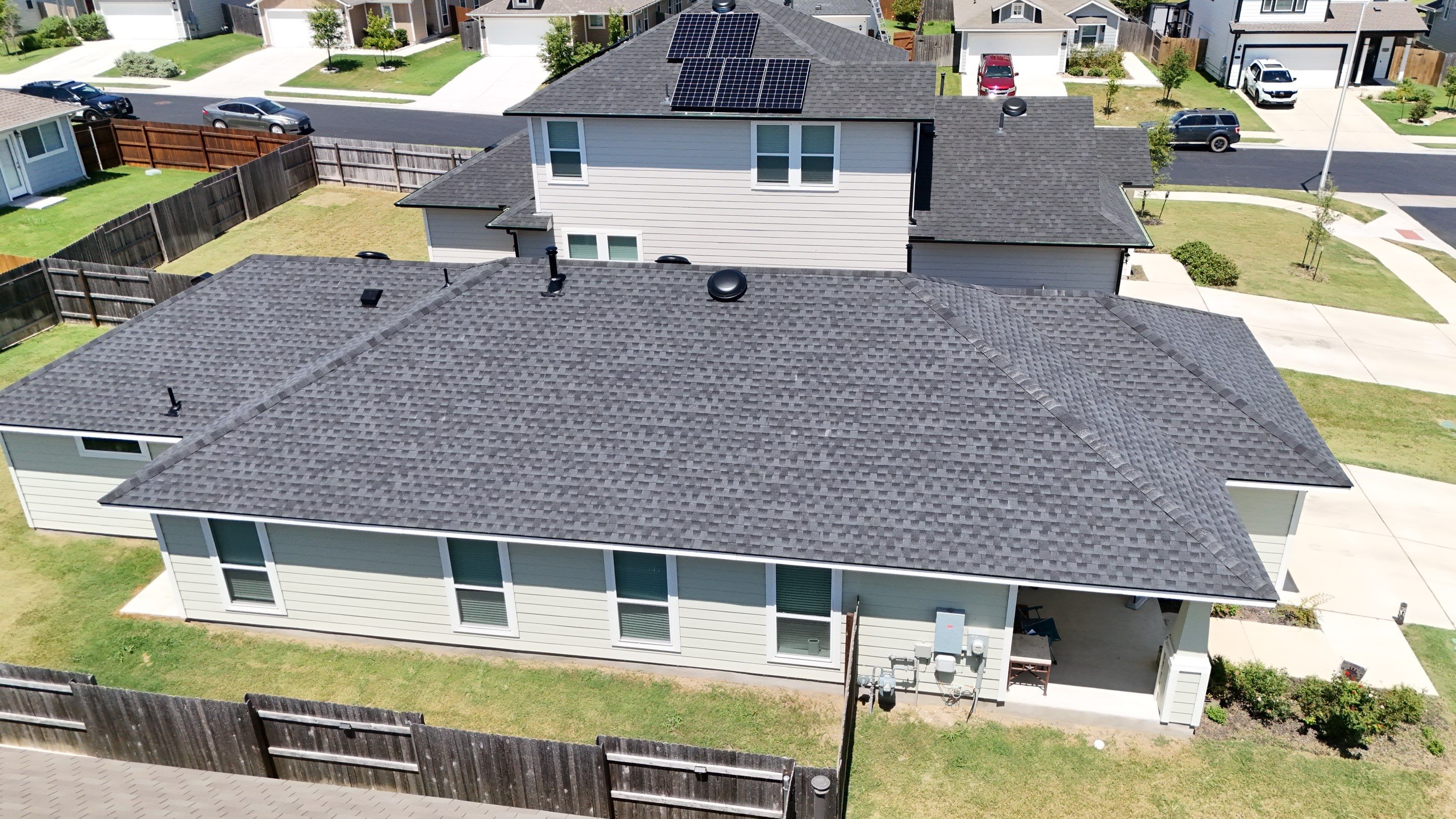 Residential Roof Replacement using GAF - HDZ - Charcoal by Action Exteriors Austin
