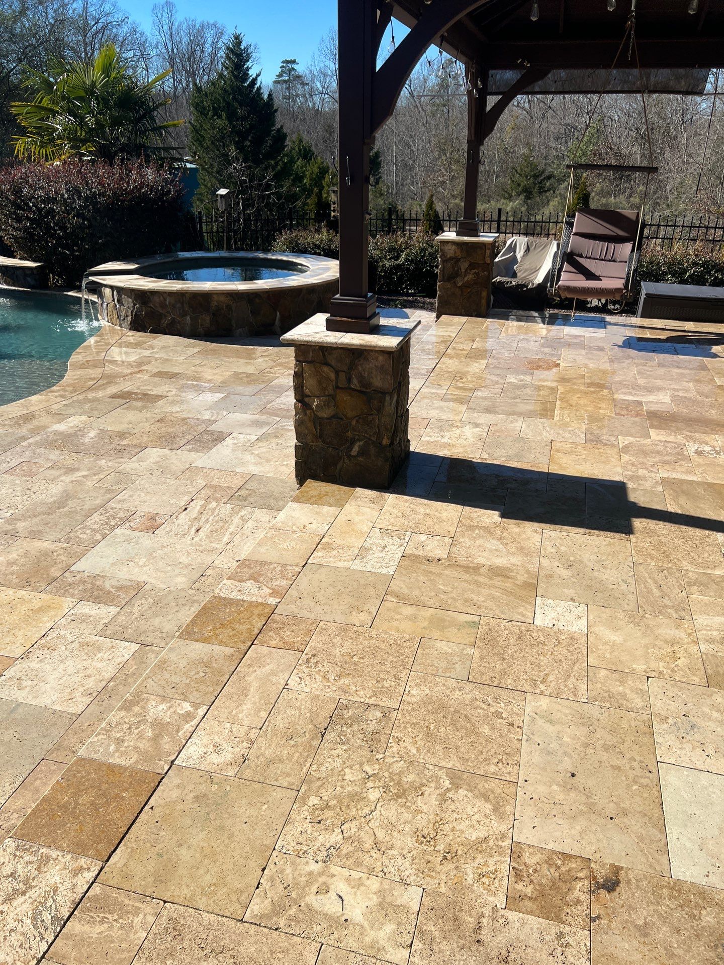 Travertine  using Concrete Sealant by DuraSeal