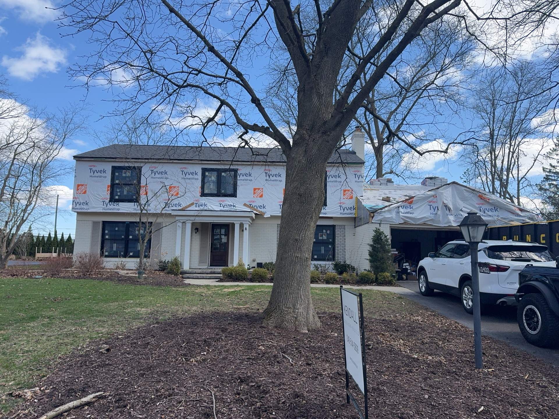 Siding Replacement using Hardie Plank S8 1/4"  Arctic White by 180 Contractors