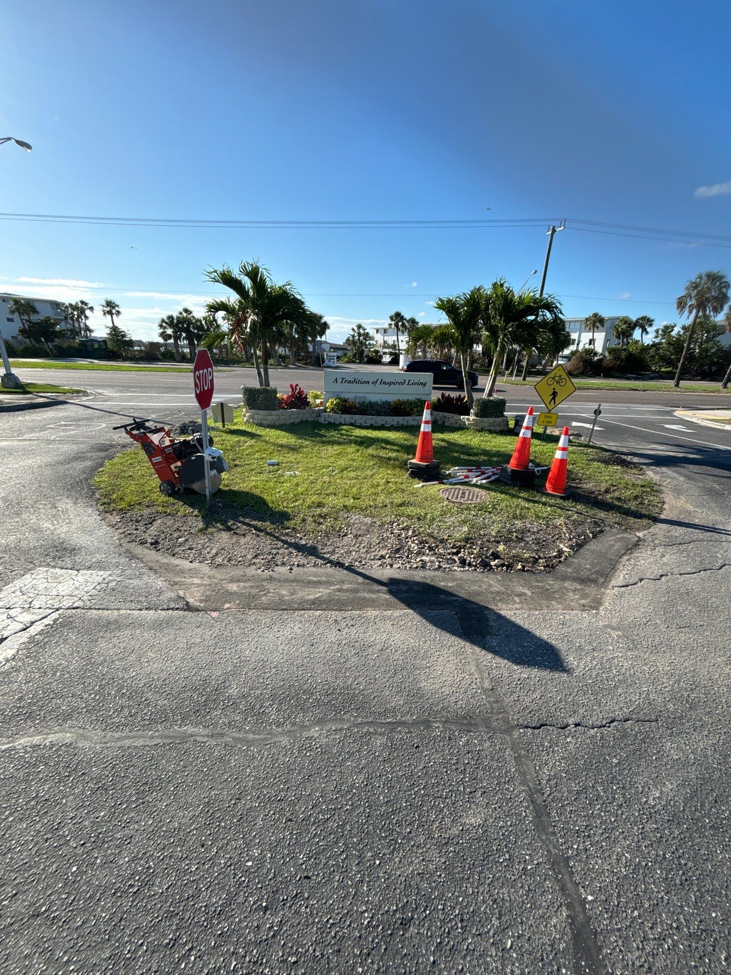 Saw Cut and Replace Asphalt Repair at Plymouth Harbor by Everline Coatings & Services - Southwest FL