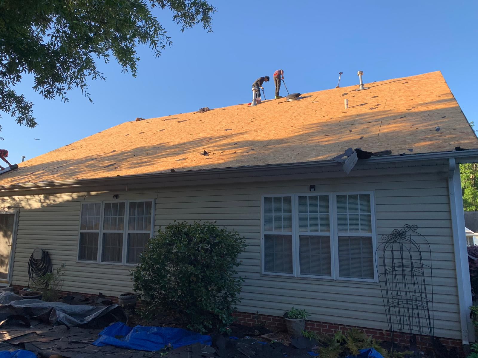Roof replacement by wind damage by Just Brilliant Restoration JBR
