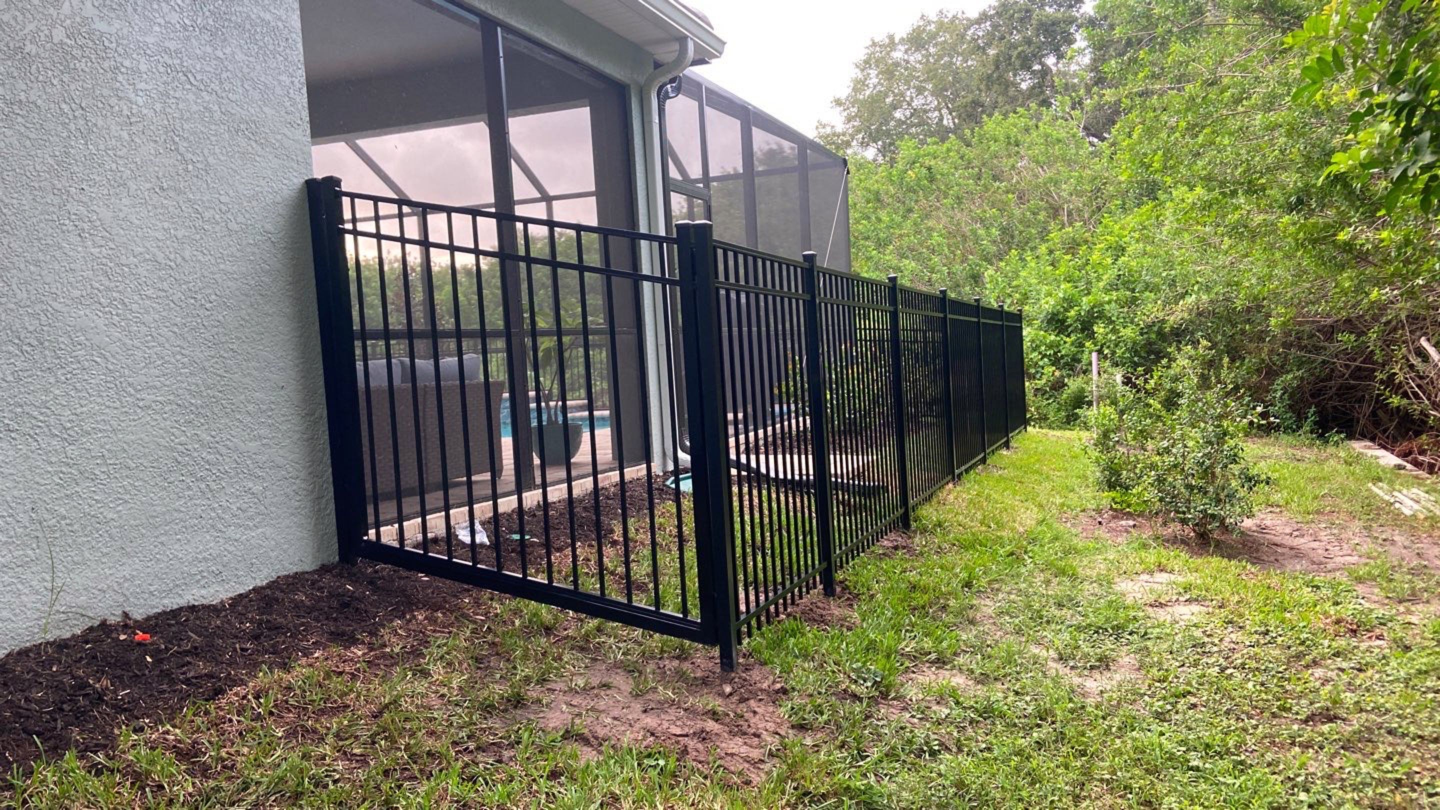Sarasota, FL Aluminum Fence Installation using Black 3 Rail Aluminum Fence by Asap fence and gates, LLC