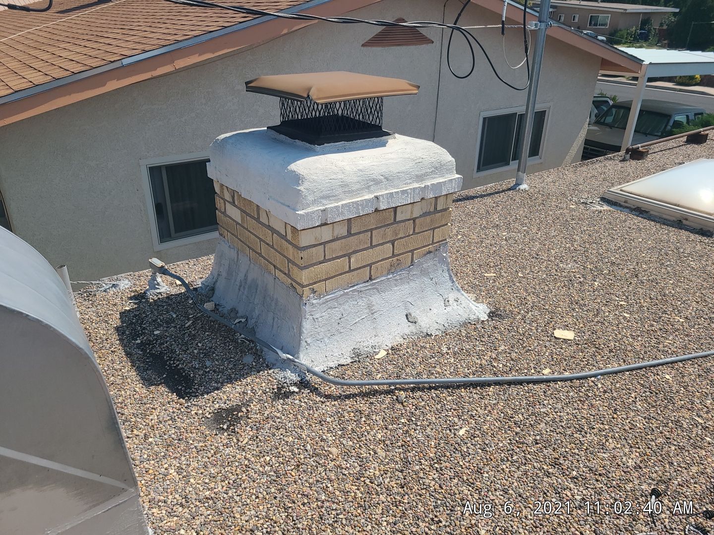 Residential TPO Roof Replacement and skylight replacement in Albuquerque by Doyle Roof Masters Inc