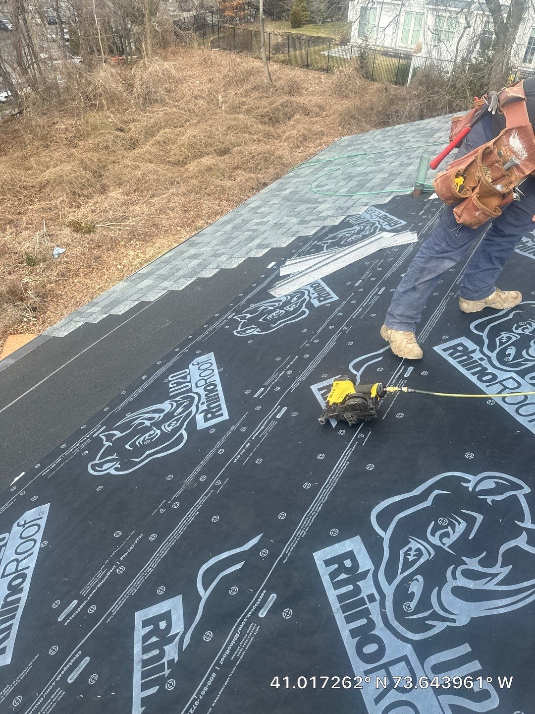 Siding Installation using Certainteed Cedar Impressions Straight Edge Perfection Shingles - D7 - Sterling Gray by A Plus Exterior