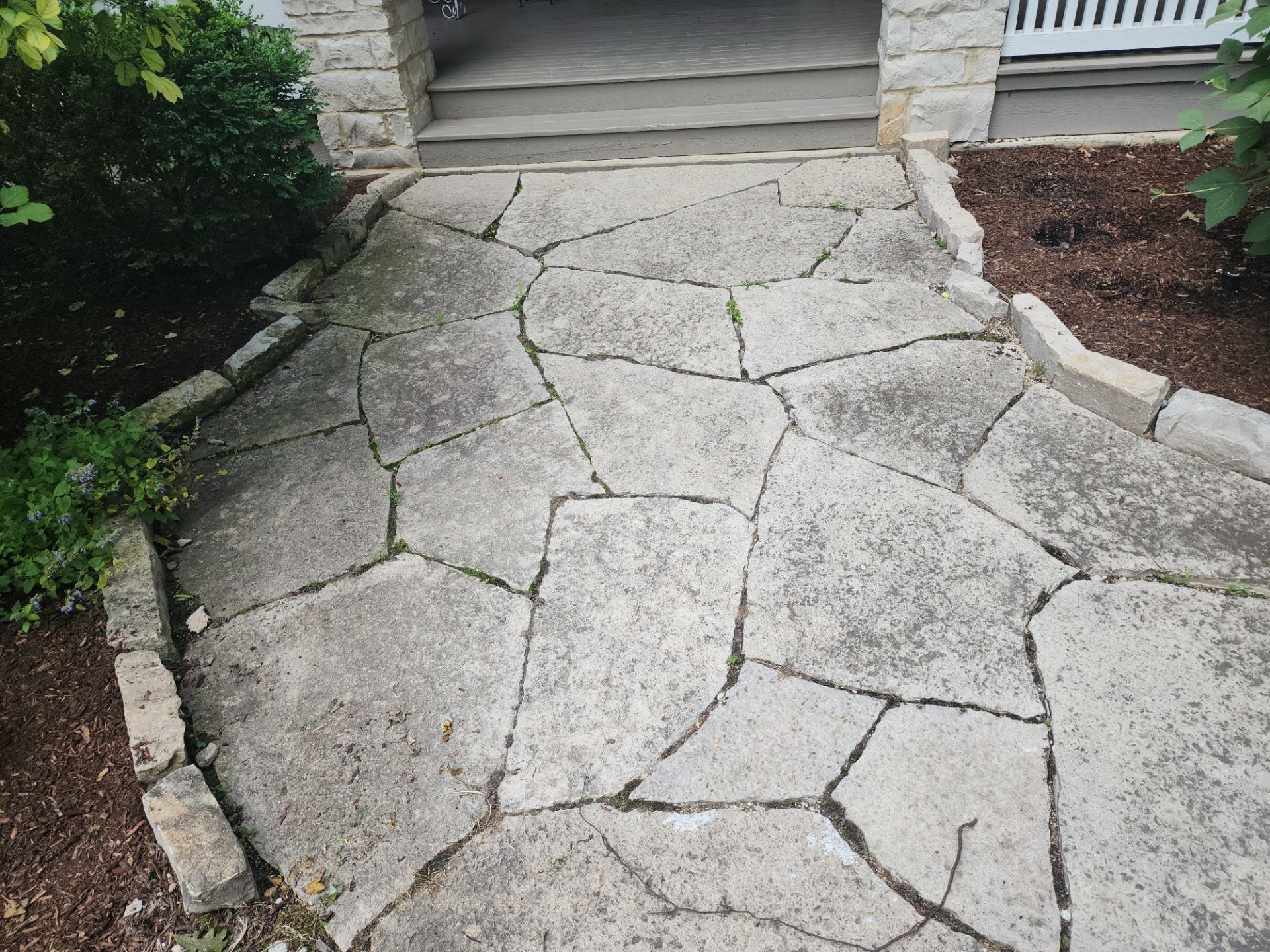 Glenview stone repair, and cleaning by Northern Power Washing LLC.
