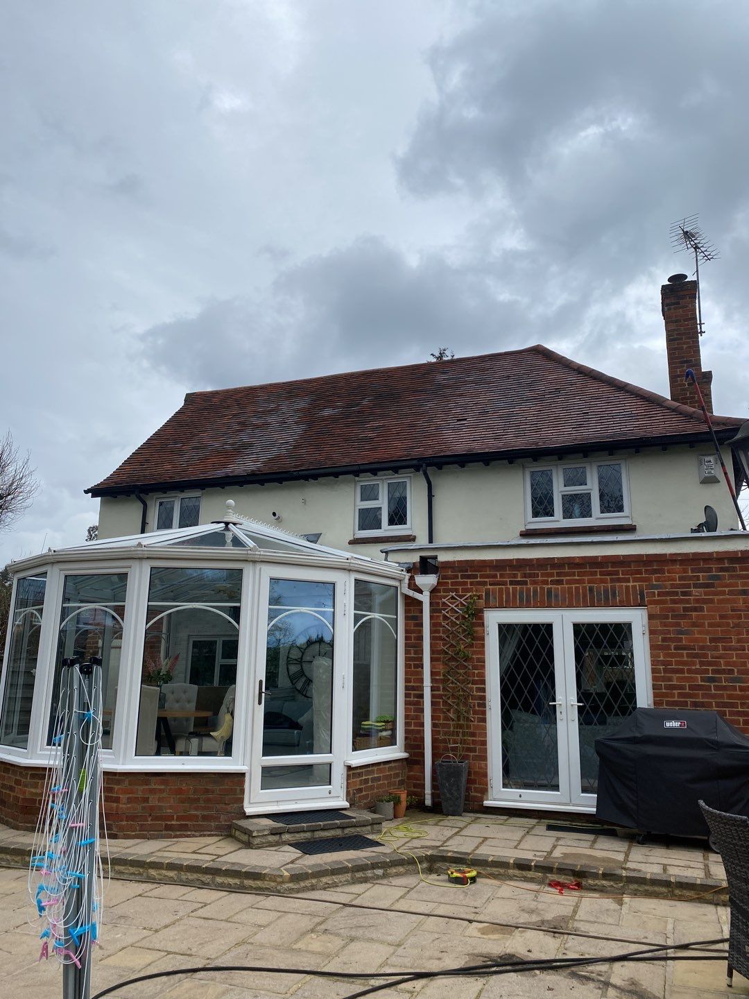 Roof Clean using Mosmatic FSC and Biocide by Ges Exterior Cleaning ltd