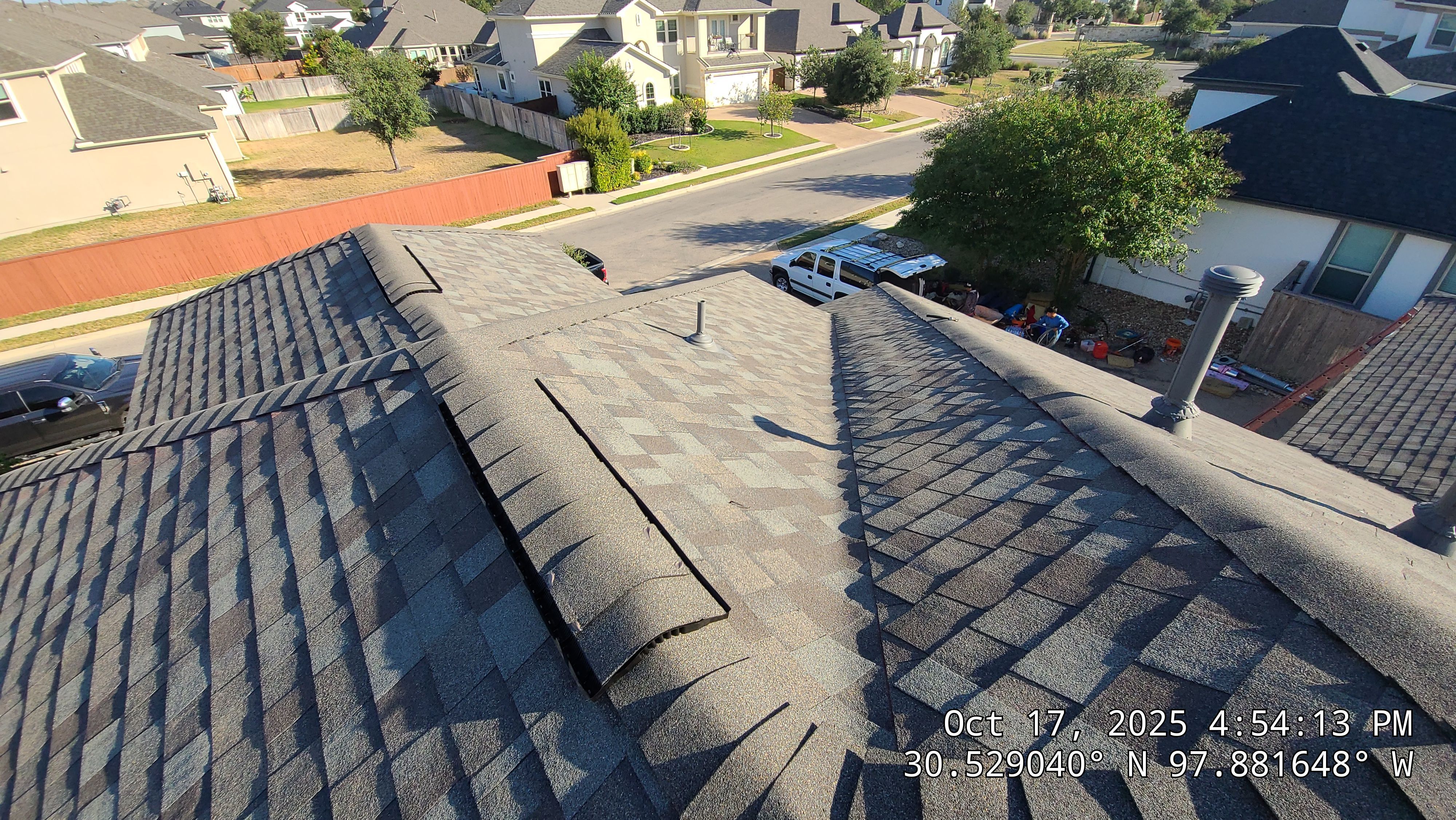 Full Residential Roof Replacement with Architectural Shingles in Leander by Caliber Restoration LLC