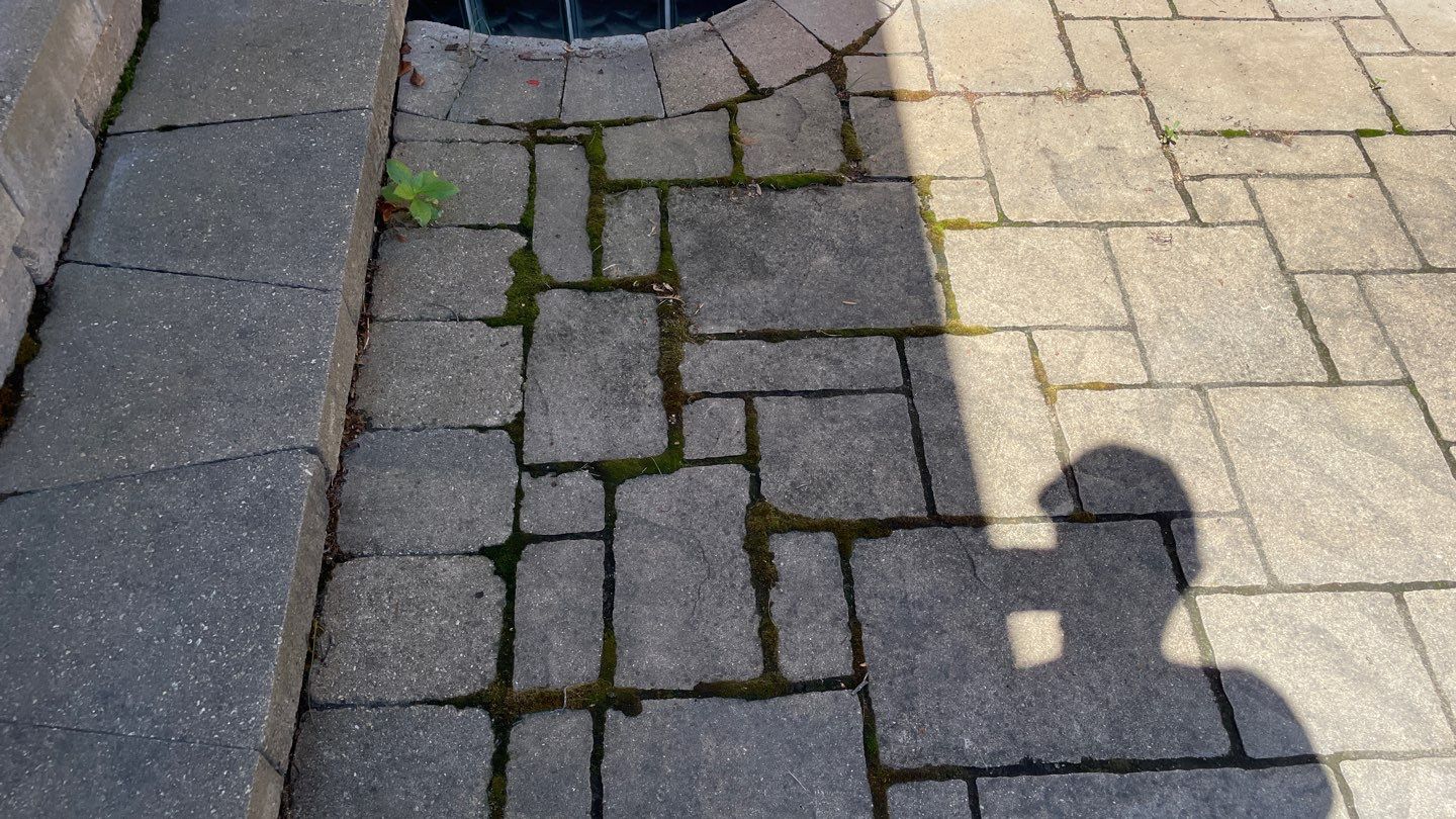 Brick paver clean, sand and seal.  using Polysweep polymeric sand by Northern Power Washing LLC.